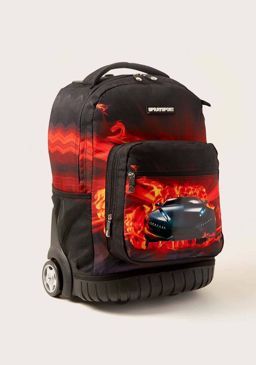 Juniors Cars Printed 3-Piece Trolley Backpack Set-School Sets-image-1