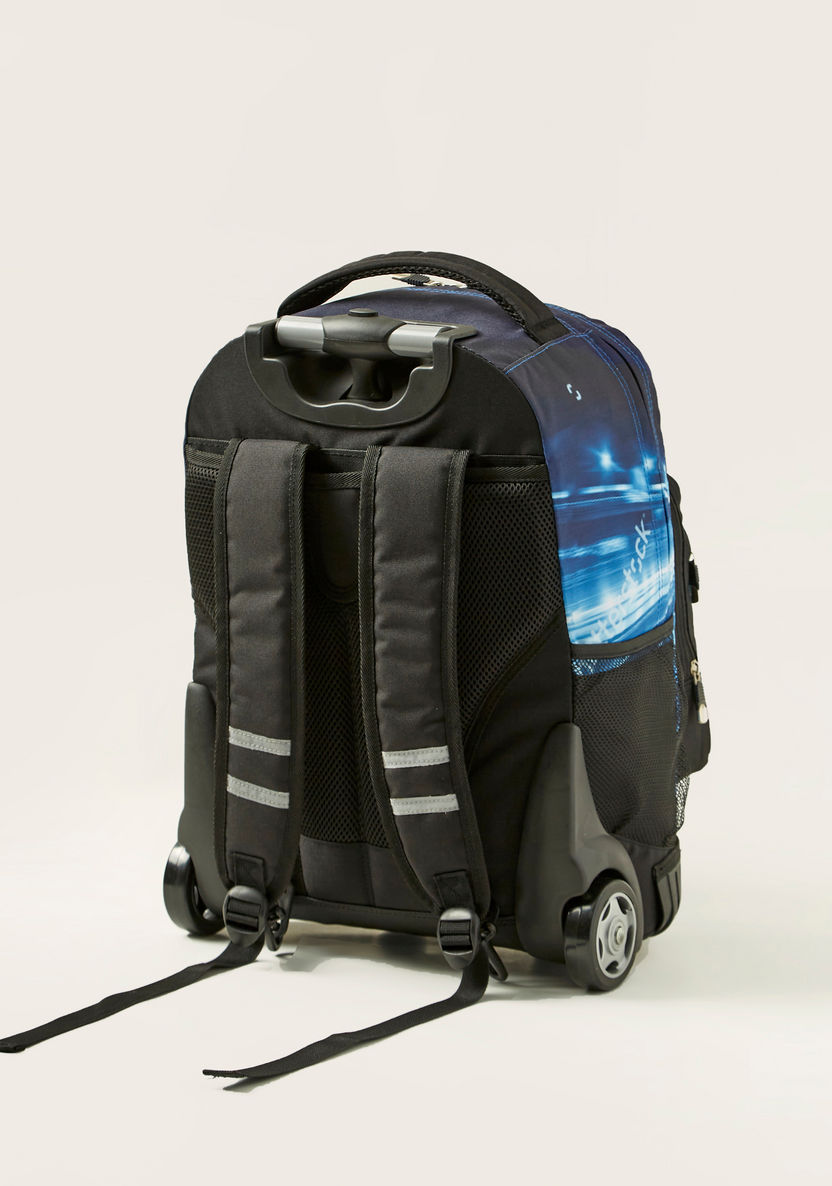 Juniors Car Print 3-Piece Trolley Backpack Set-School Sets-image-4