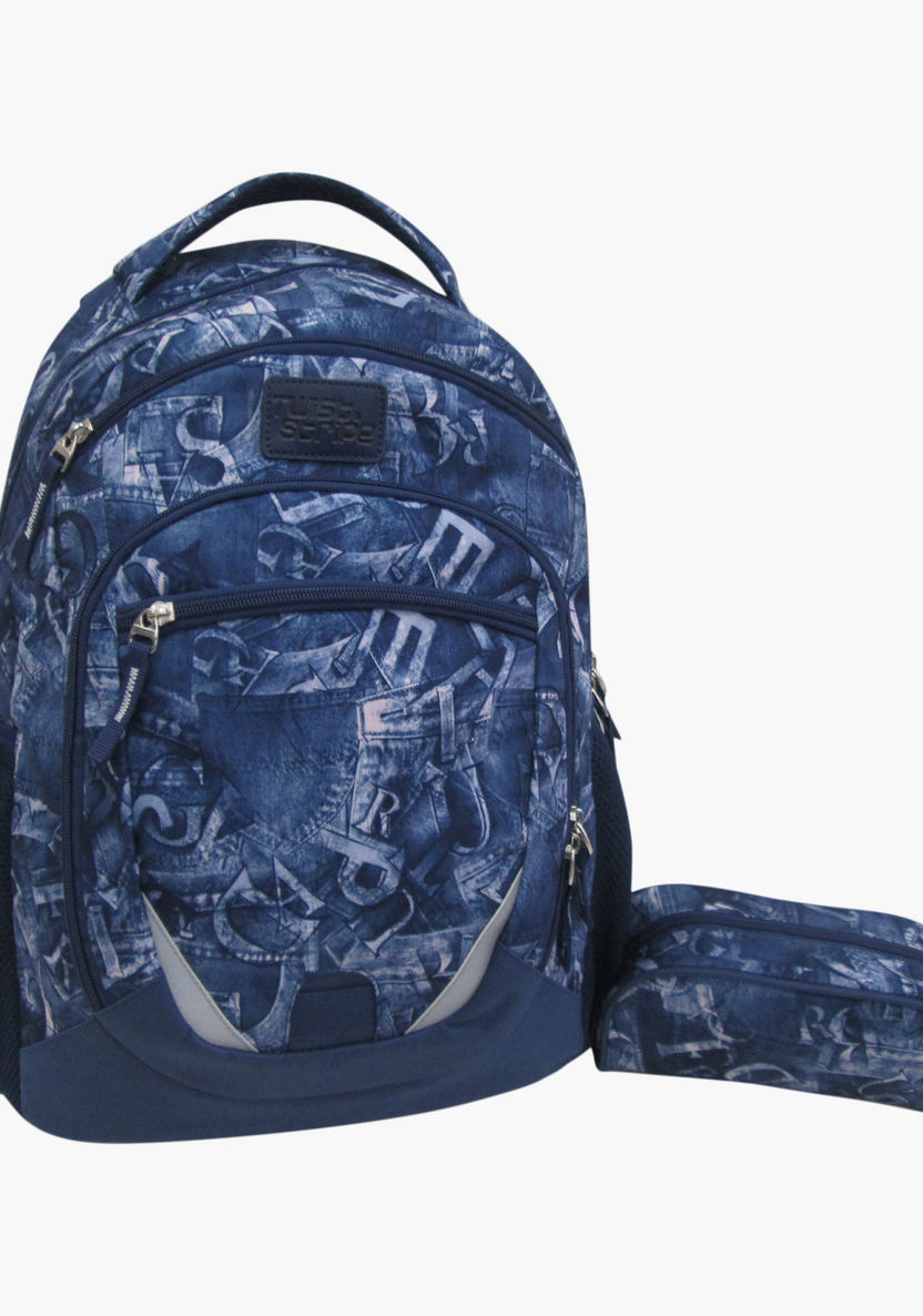 Juniors Printed Backpack with Pencil Case-Backpacks-image-0