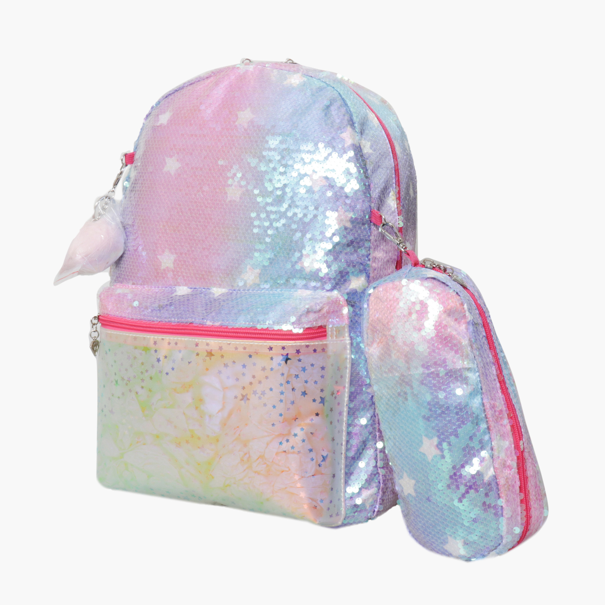 Juniors Sequin Detail Backpack with Pencil Case-school-bagsandbackpacks-backpacks-image-2