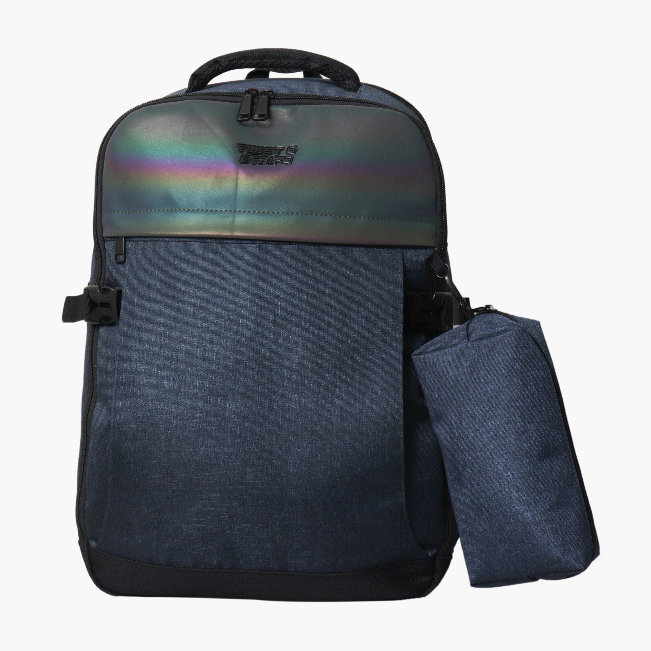 Juniors Textured Backpack with Pencil Case-school-bagsandbackpacks-backpacks-image-1