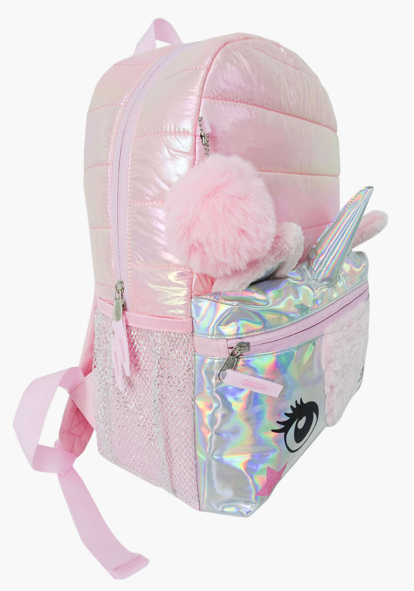 Juniors Unicorn Applique Detail Backpack with Adjustable Straps-Backpacks-image-1