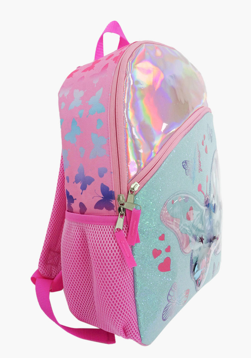 Juniors Butterfly Print Backpack with Adjustable Shoulder Straps-Backpacks-image-1