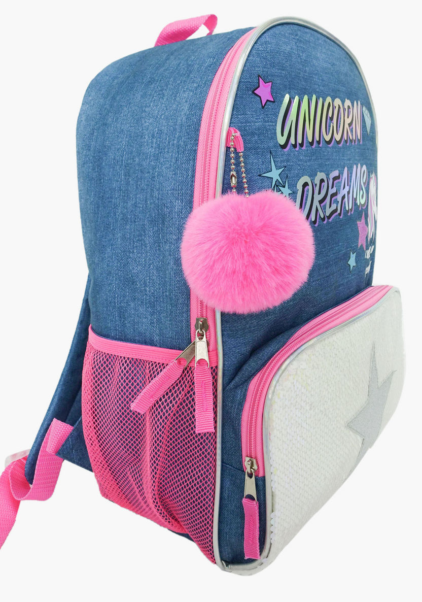 Juniors Printed Backpack with Adjustable Shoulder Straps-Backpacks-image-1