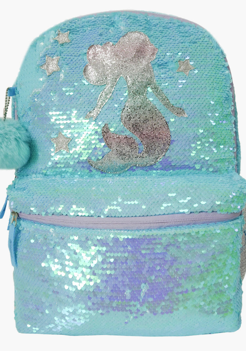 Juniors Sequin Detail Backpack with Adjustable Shoulder Straps-Backpacks-image-0