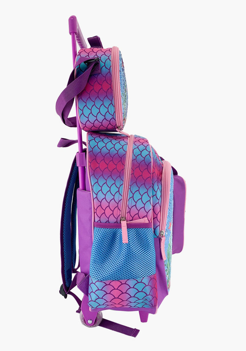 Juniors Sequin Detail 3-Piece Trolley Backpack Set-School Sets-image-2