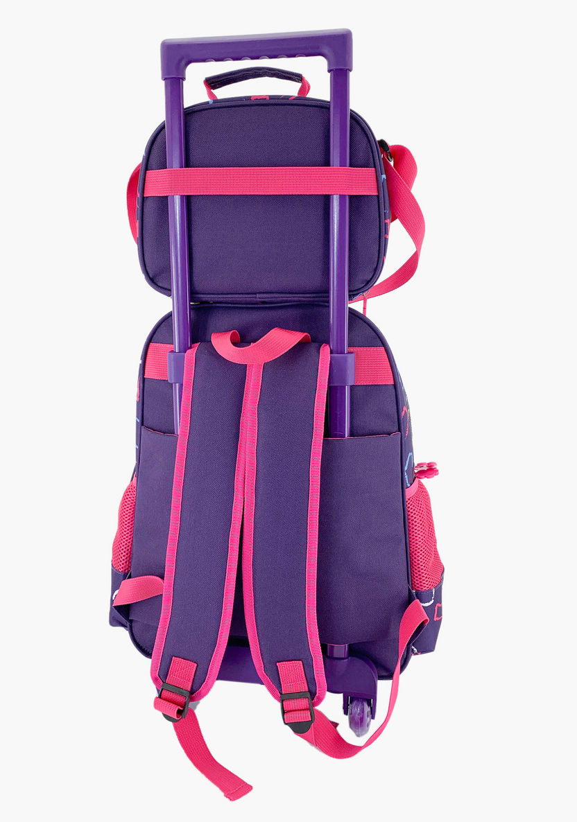 Juniors Applique Detail 3-Piece Trolley Backpack Set-School Sets-image-2