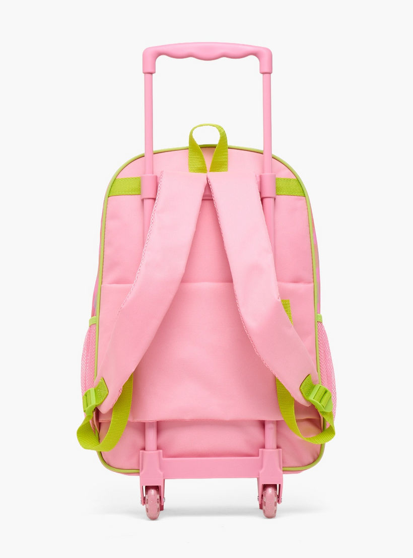 طقم شنطة ترولي مدرسية 3 قطع بطبعات للبنات بعمر 13 سنة فما فوق مع مقلمة-school-bagsandbackpacks-trolleybags-image-10
