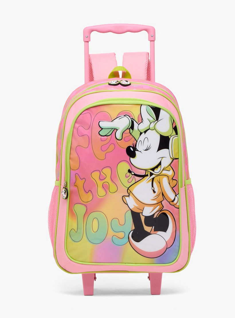 طقم شنطة ترولي مدرسية 3 قطع بطبعات للبنات بعمر 13 سنة فما فوق مع مقلمة-school-bagsandbackpacks-trolleybags-image-3