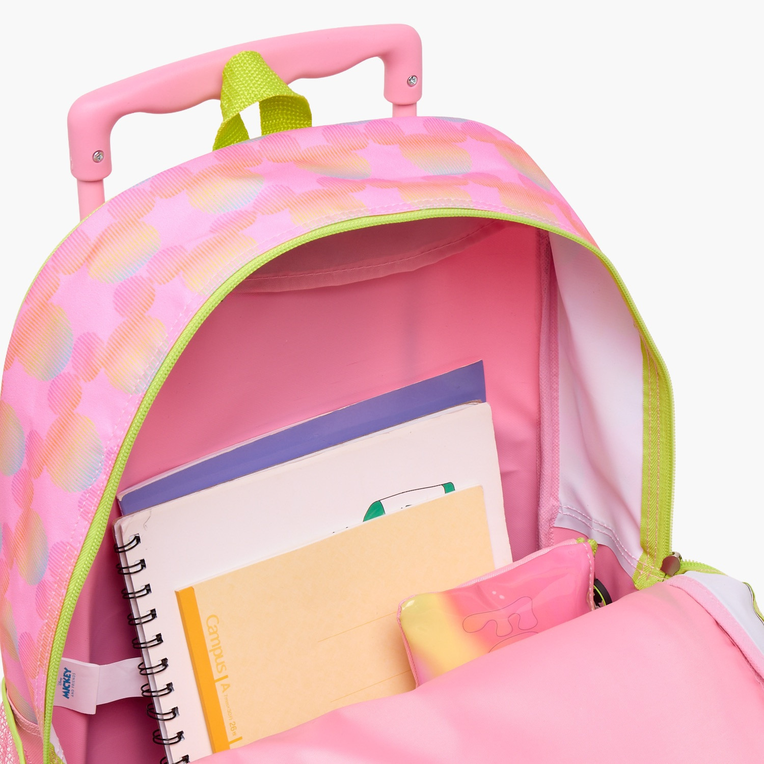 طقم شنطة ترولي مدرسية 3 قطع بطبعات للبنات بعمر 13 سنة فما فوق مع مقلمة-school-bagsandbackpacks-trolleybags-image-7