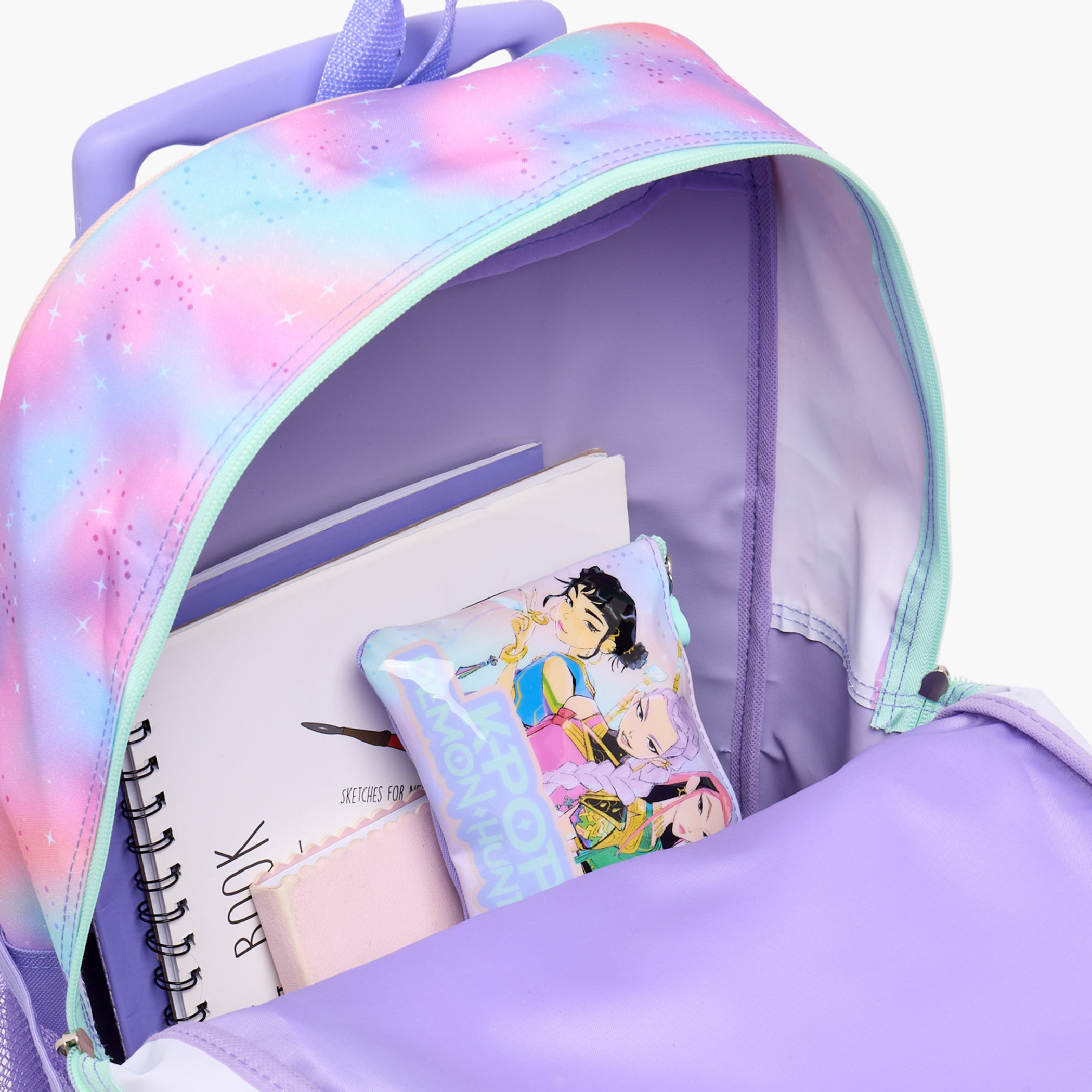 NETFLIX KPop Demon Hunters 3-Piece Trolley Bag Set for Girls 13+ Years with Lunch Box-school-bagsandbackpacks-trolleybags-image-7