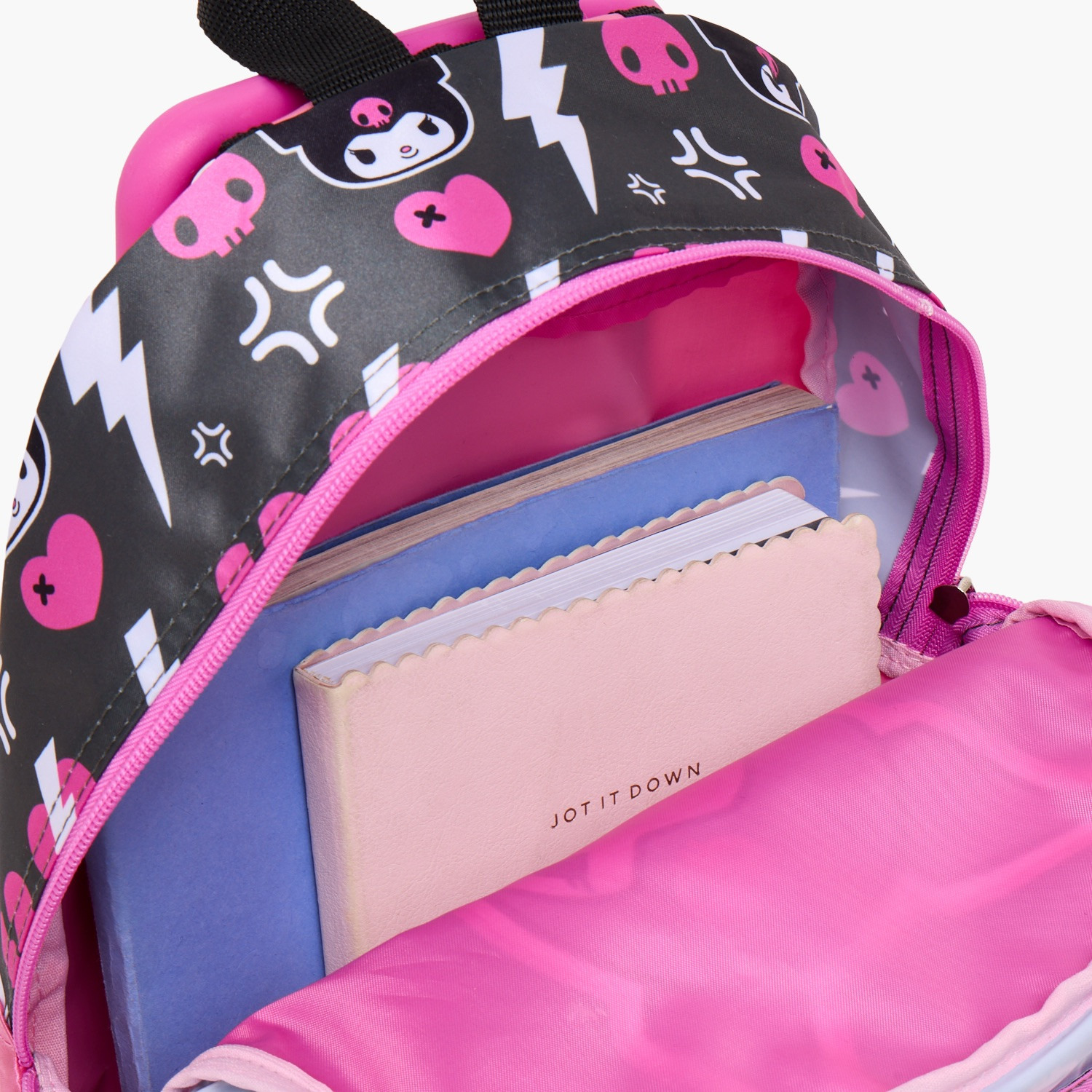طقم شنطة ترولي مدرسية من 3 قطع بطبعات كورومي للبنات بعمر 8 إلى 13 سنة مع صندوق غداء-school-bagsandbackpacks-trolleybags-image-8