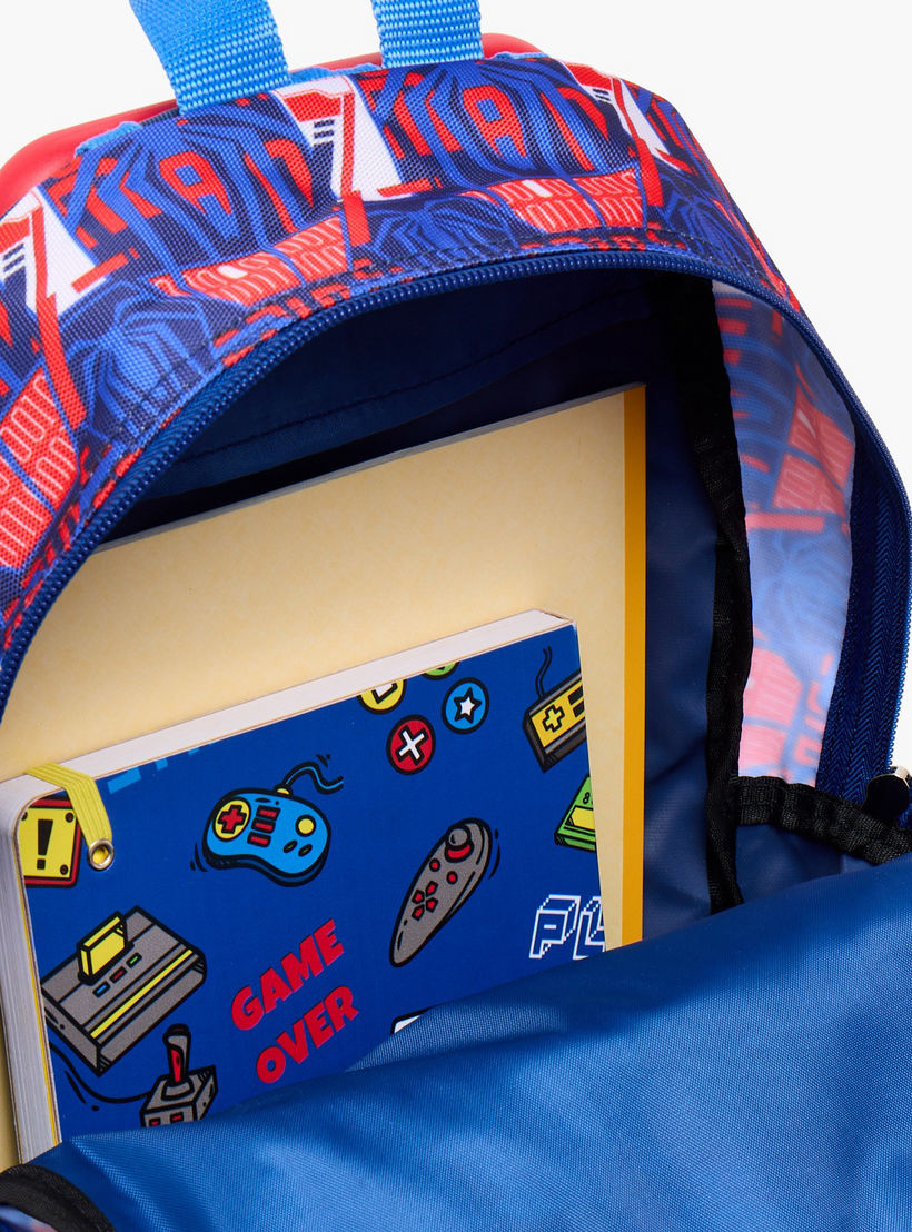 طقم شنطة مدرسية ترولي بطبعات سبايدرمان مع صندوق غداء 3 قطع للبنات من 8-13 سنة-school-bagsandbackpacks-trolleybags-image-6