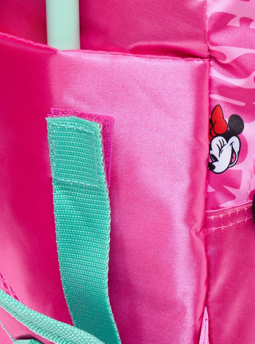طقم شنطة مدرسية ترولي بطبعات ميني ماوس مع صندوق غداء 3 قطع للبنات من 8-13 سنة-school-bagsandbackpacks-trolleybags-image-11