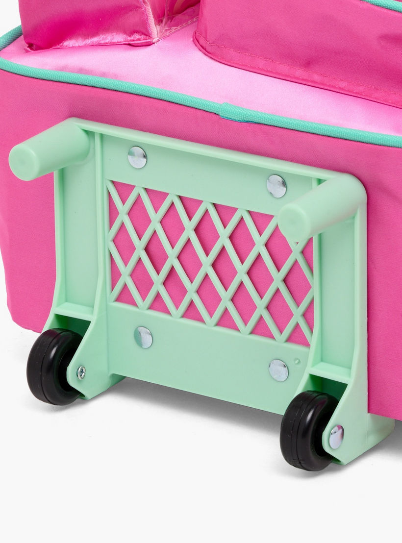 طقم شنطة مدرسية ترولي بطبعات ميني ماوس مع صندوق غداء 3 قطع للبنات من 8-13 سنة-school-bagsandbackpacks-trolleybags-image-12