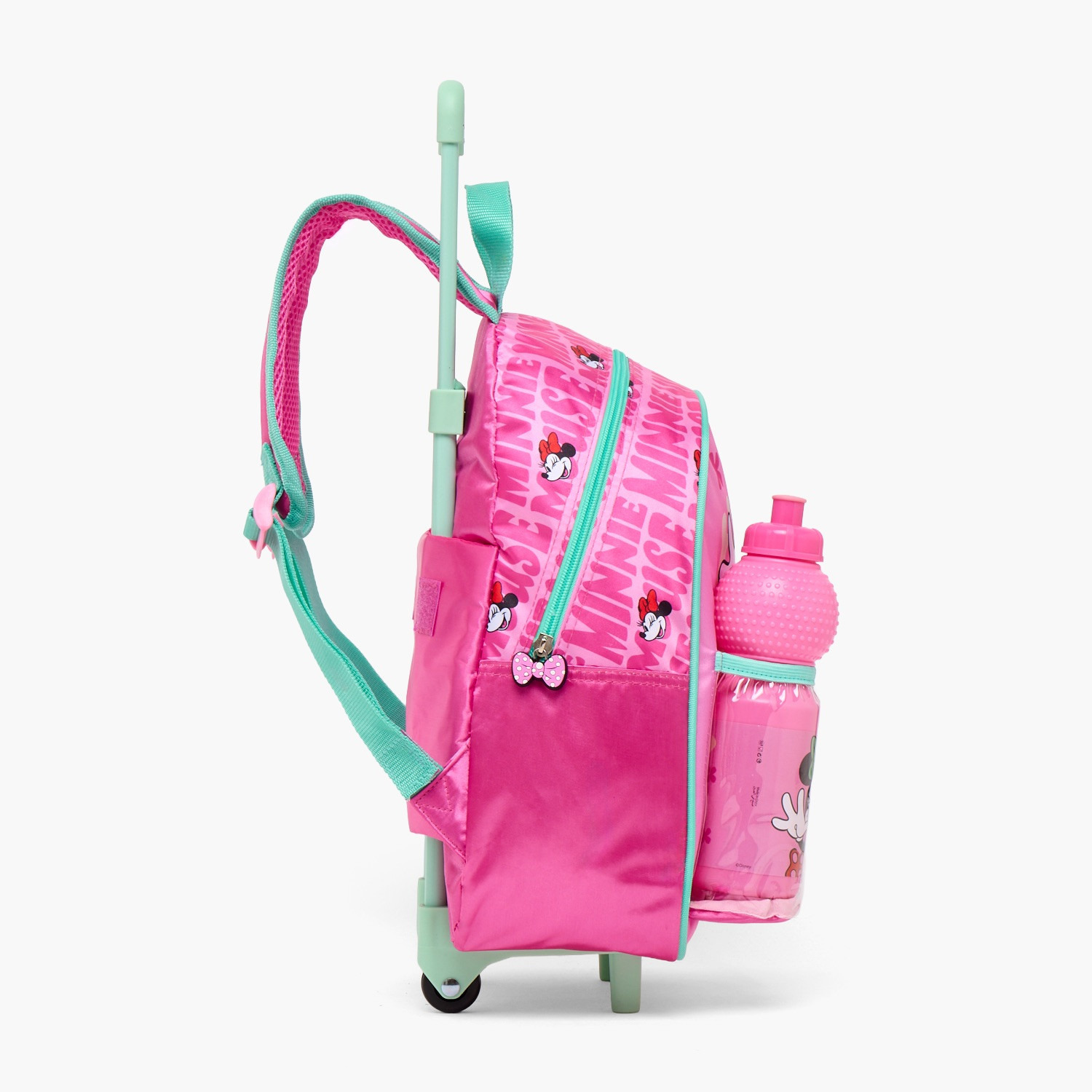 طقم شنطة مدرسية ترولي بطبعات ميني ماوس مع صندوق غداء 3 قطع للبنات من 8-13 سنة-school-bagsandbackpacks-trolleybags-image-9