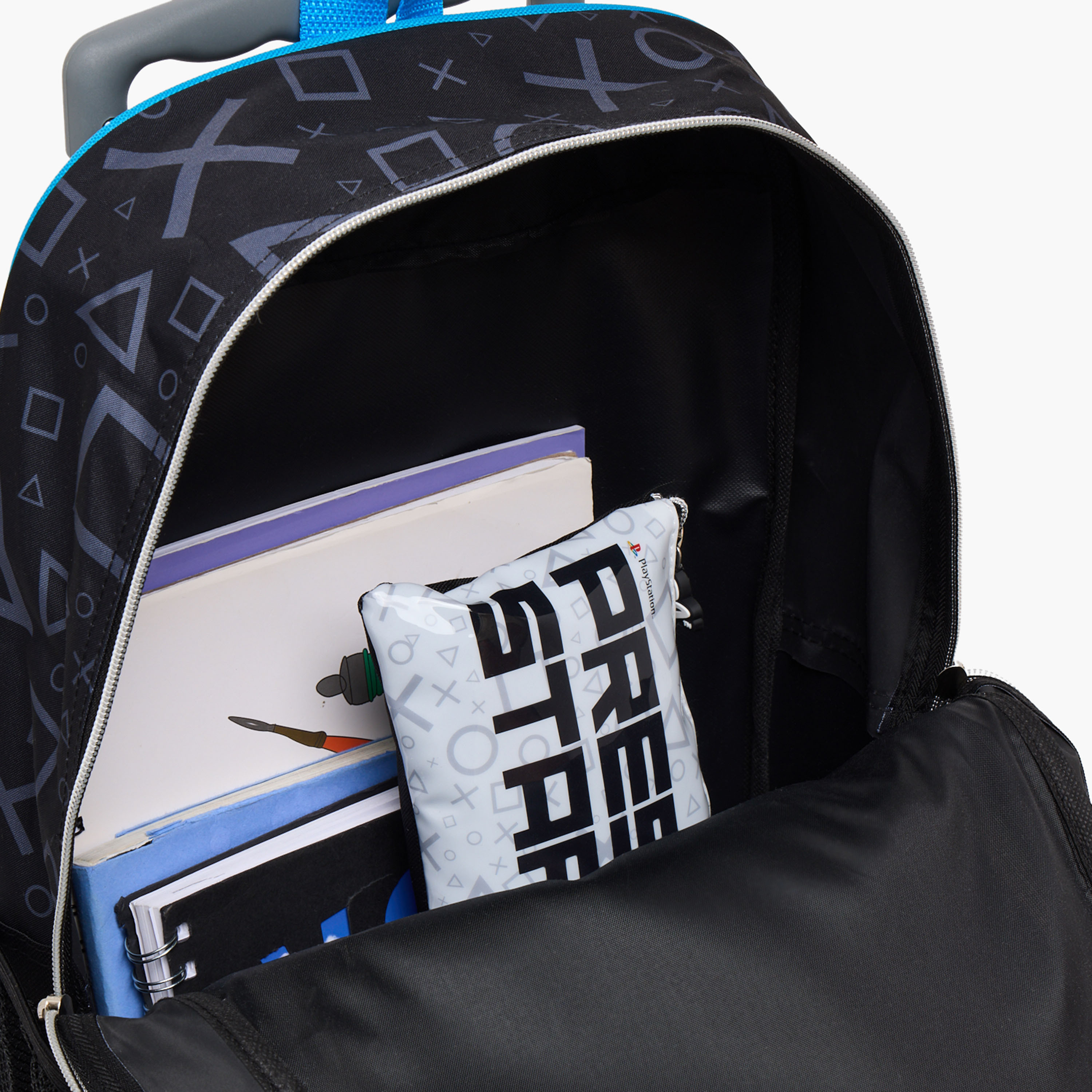 PlayStation 5-Piece School Trolley Bag Set for Kids 13+ Years with Lunch Box and Bottle - 18 inches-school-bagsandbackpacks-trolleybags-image-7