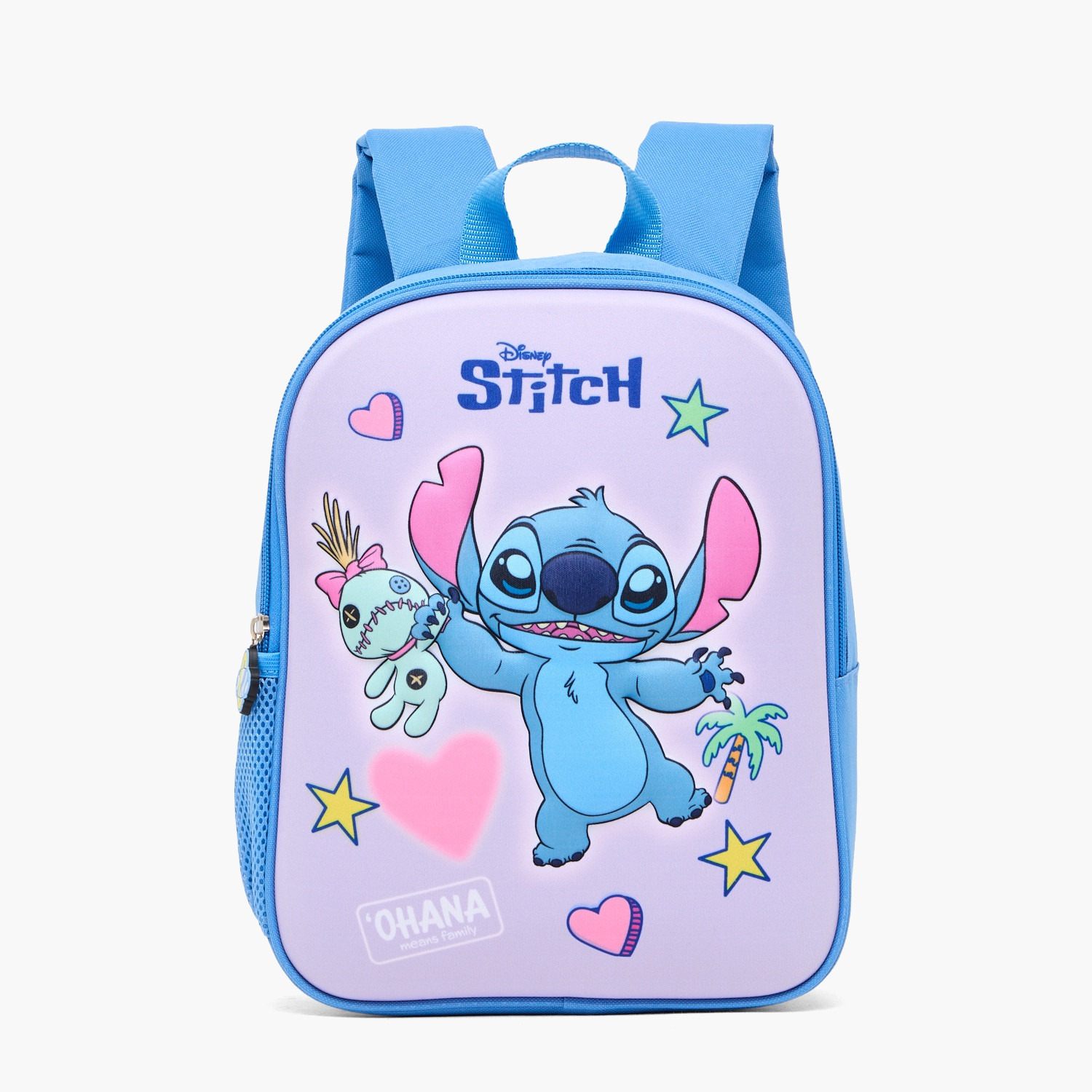 Stitch Print Backpack with Zip Closure-school-bagsandbackpacks-backpacks-image-1