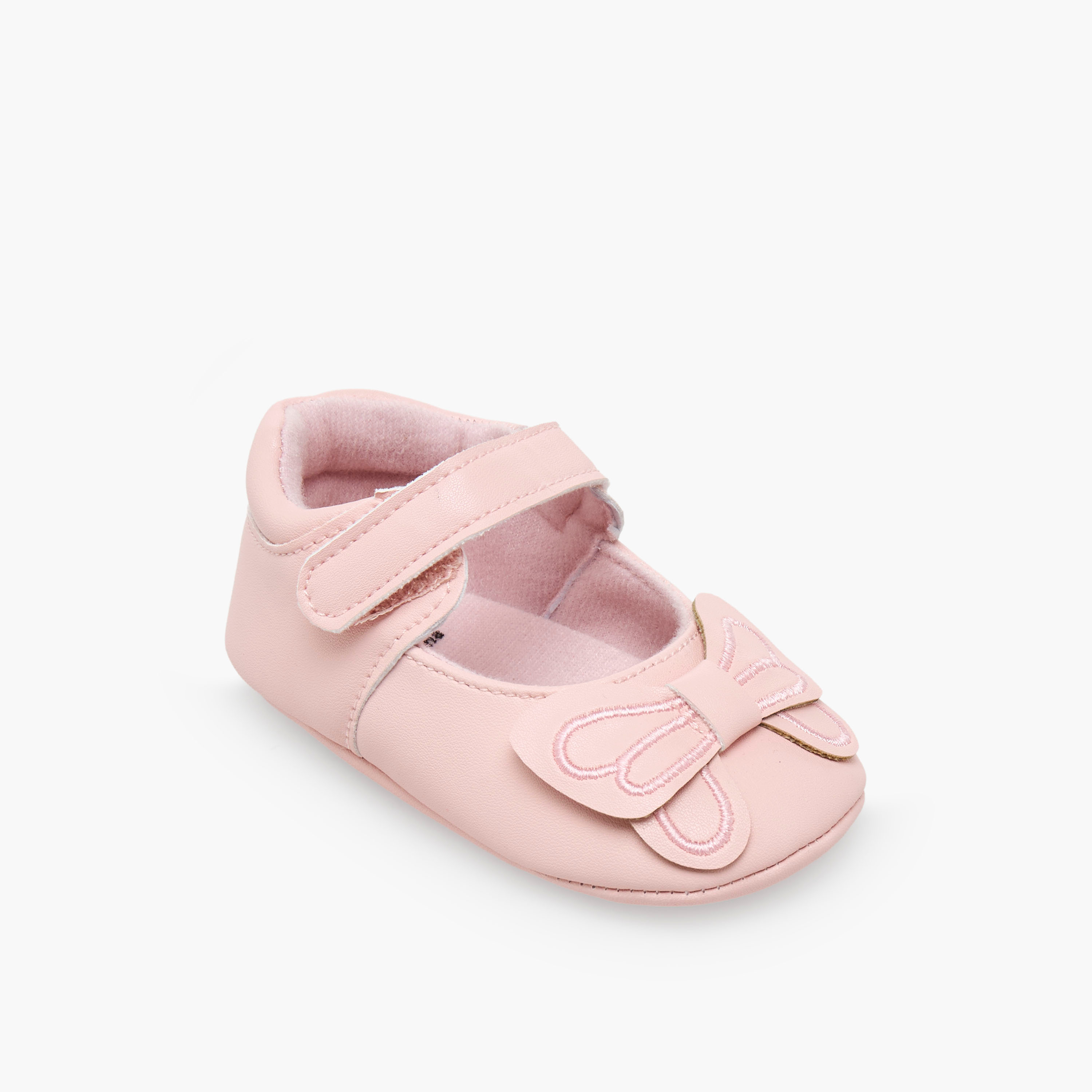 Juniors Booties with Hook and Loop Closure-baby-girls-shoes-booties-image-2