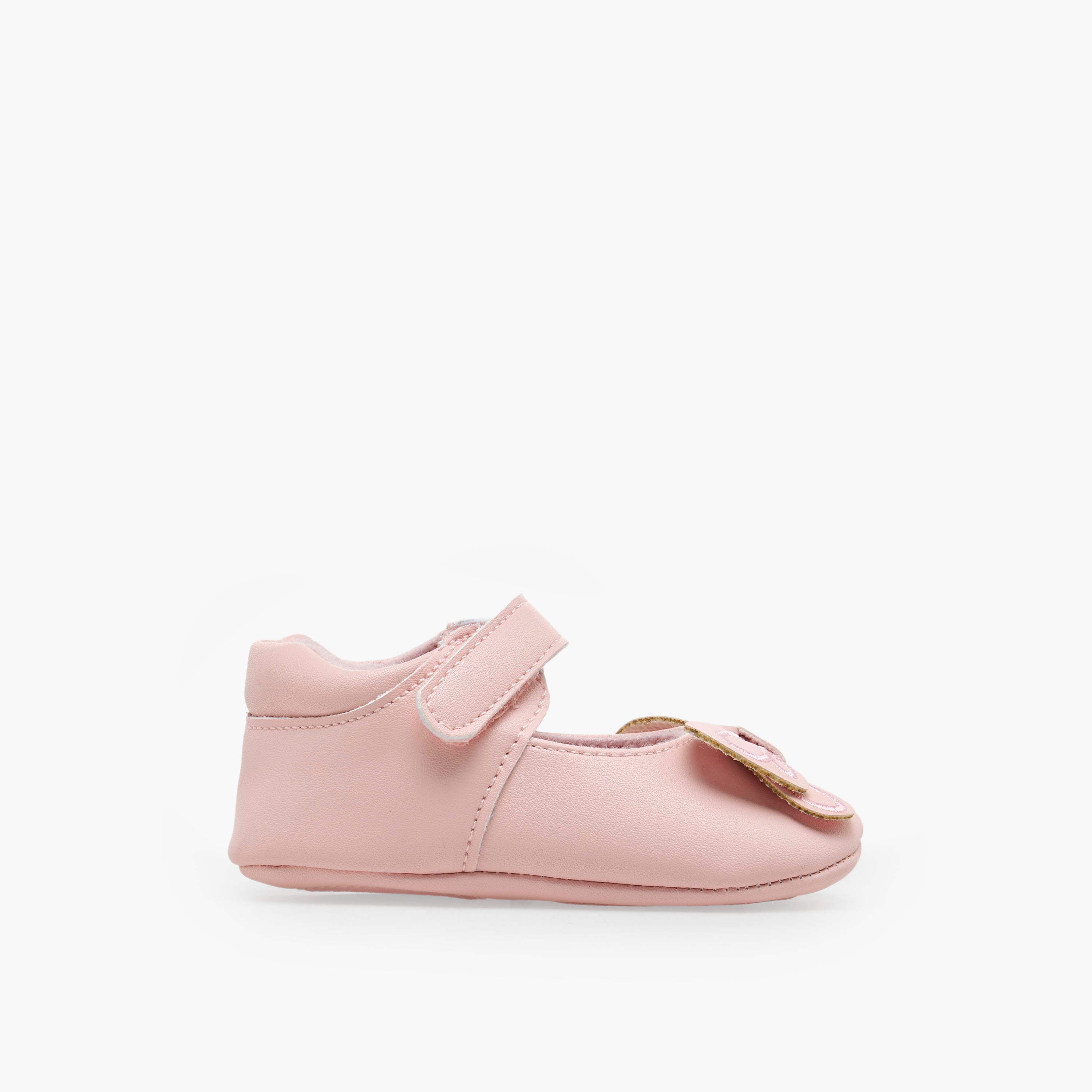 Juniors Booties with Hook and Loop Closure-baby-girls-shoes-booties-image-3