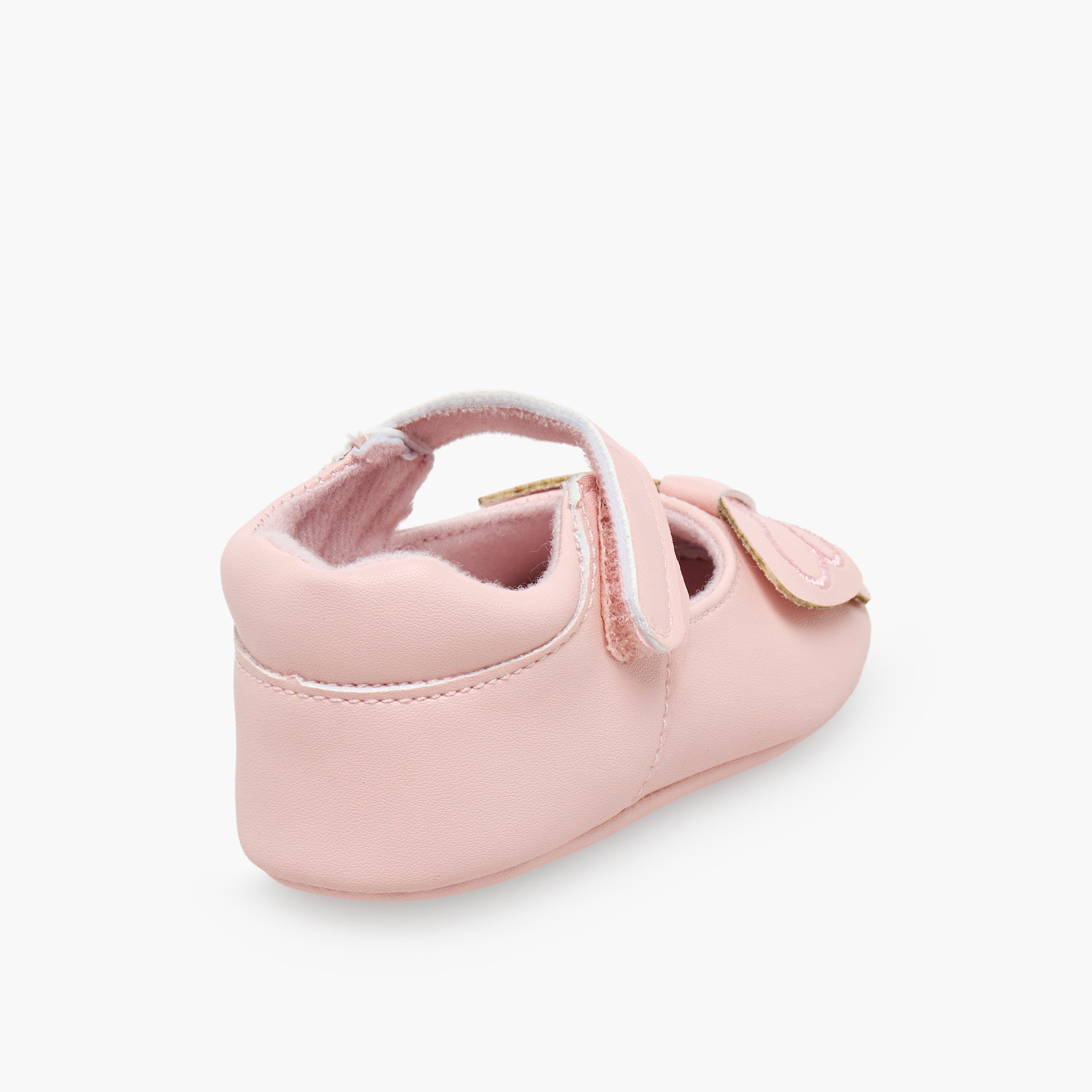 Juniors Booties with Hook and Loop Closure-baby-girls-shoes-booties-image-4