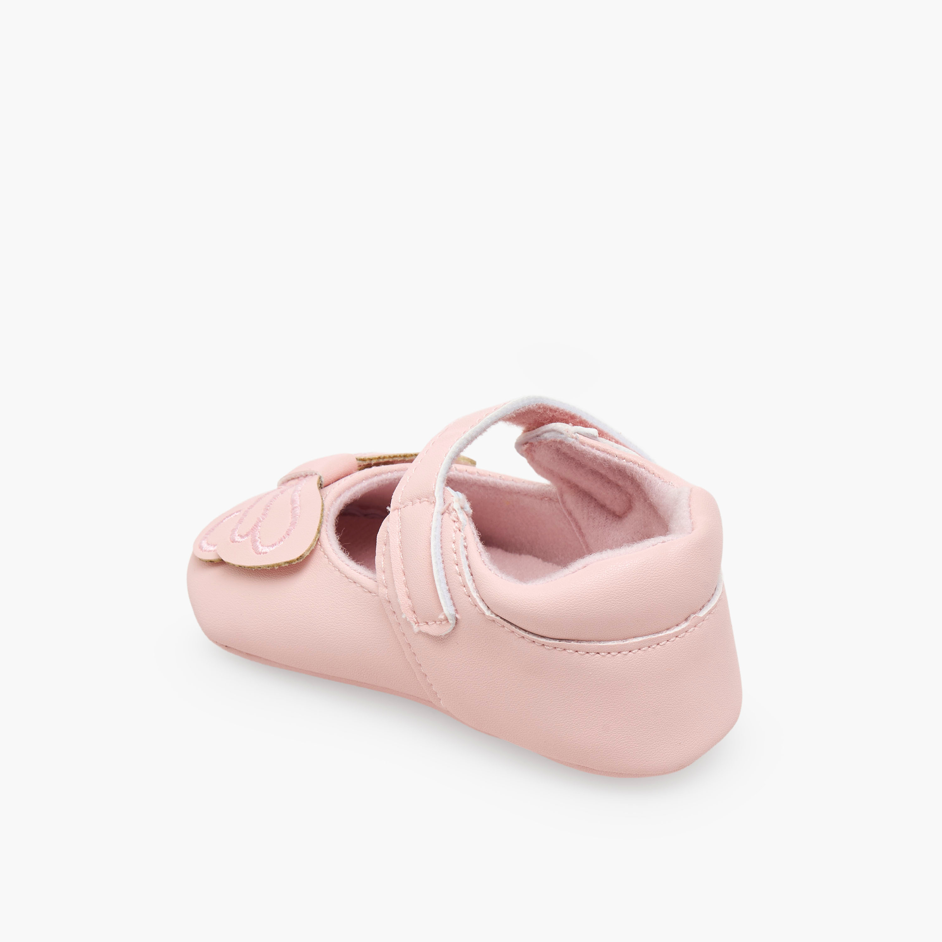 Juniors Booties with Hook and Loop Closure-baby-girls-shoes-booties-image-5