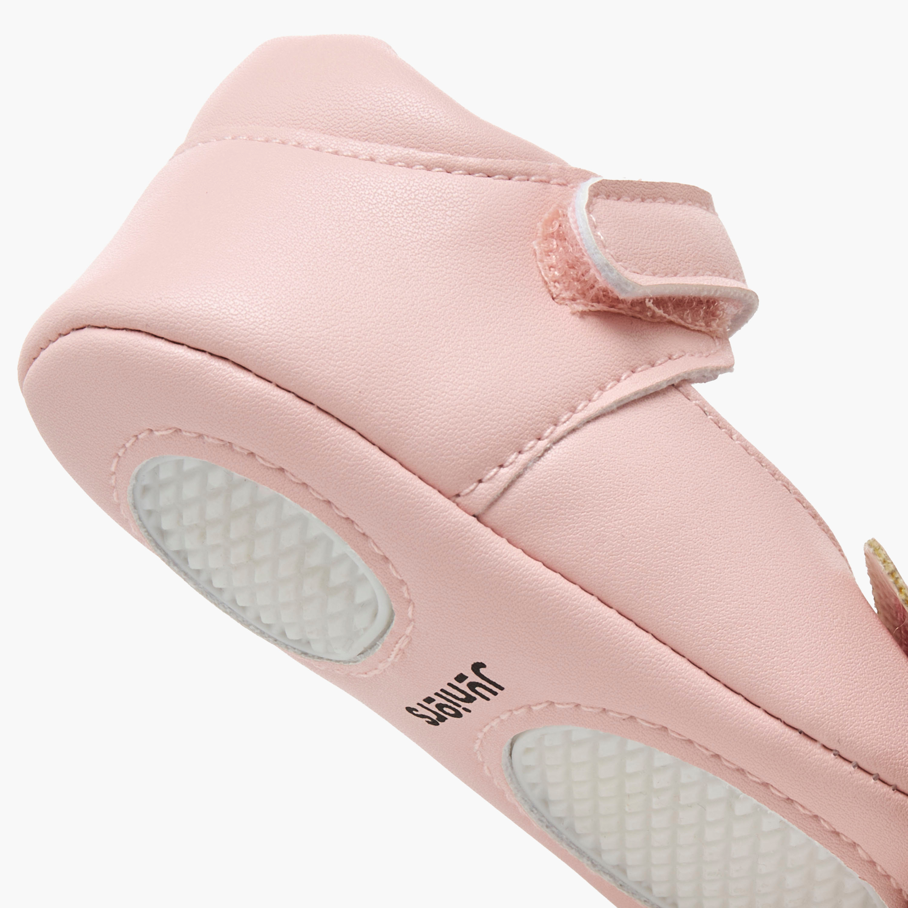 Juniors Booties with Hook and Loop Closure-baby-girls-shoes-booties-image-8