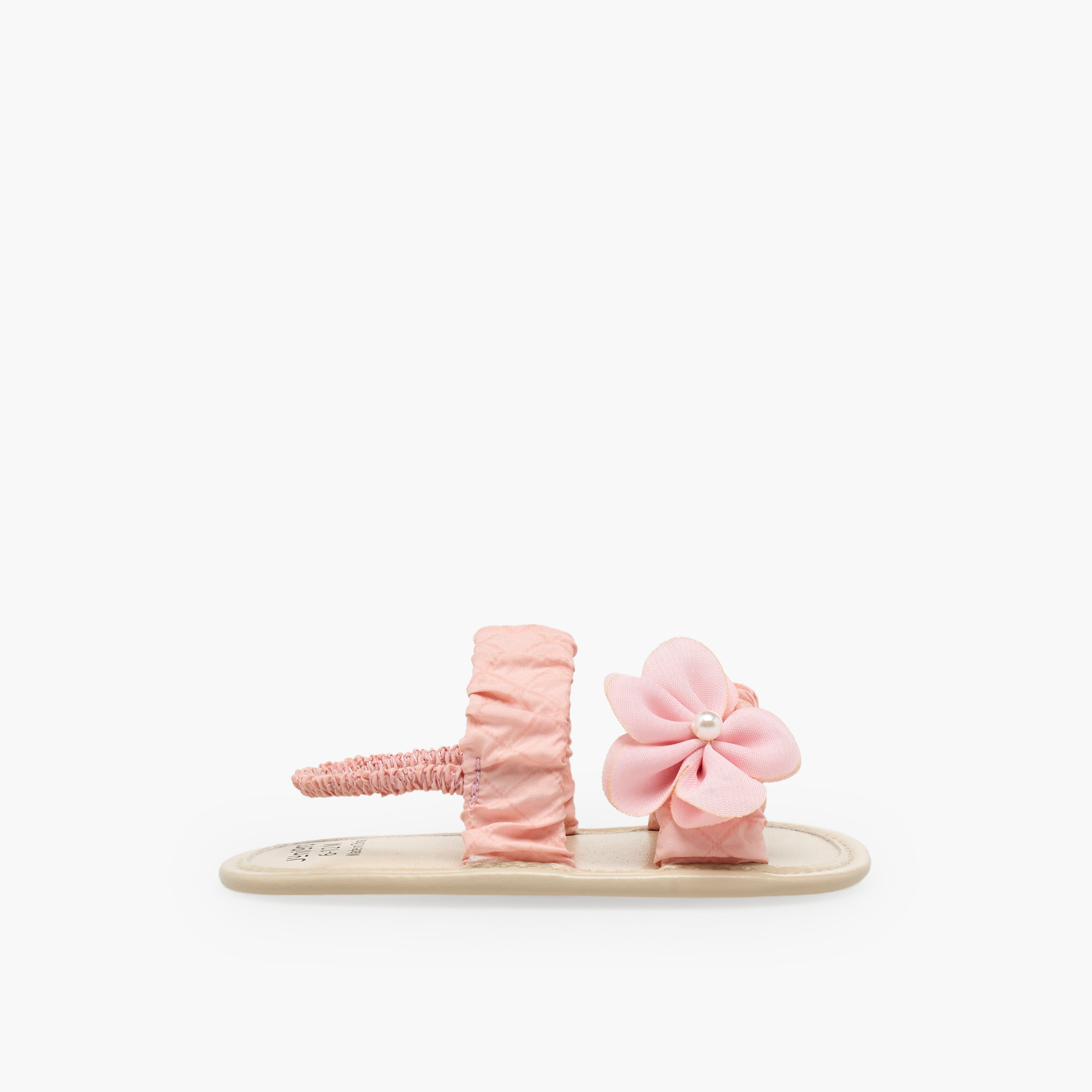 Juniors Sandals with Backstrap, Floral Accent-baby-girls-shoes-sandals-image-2