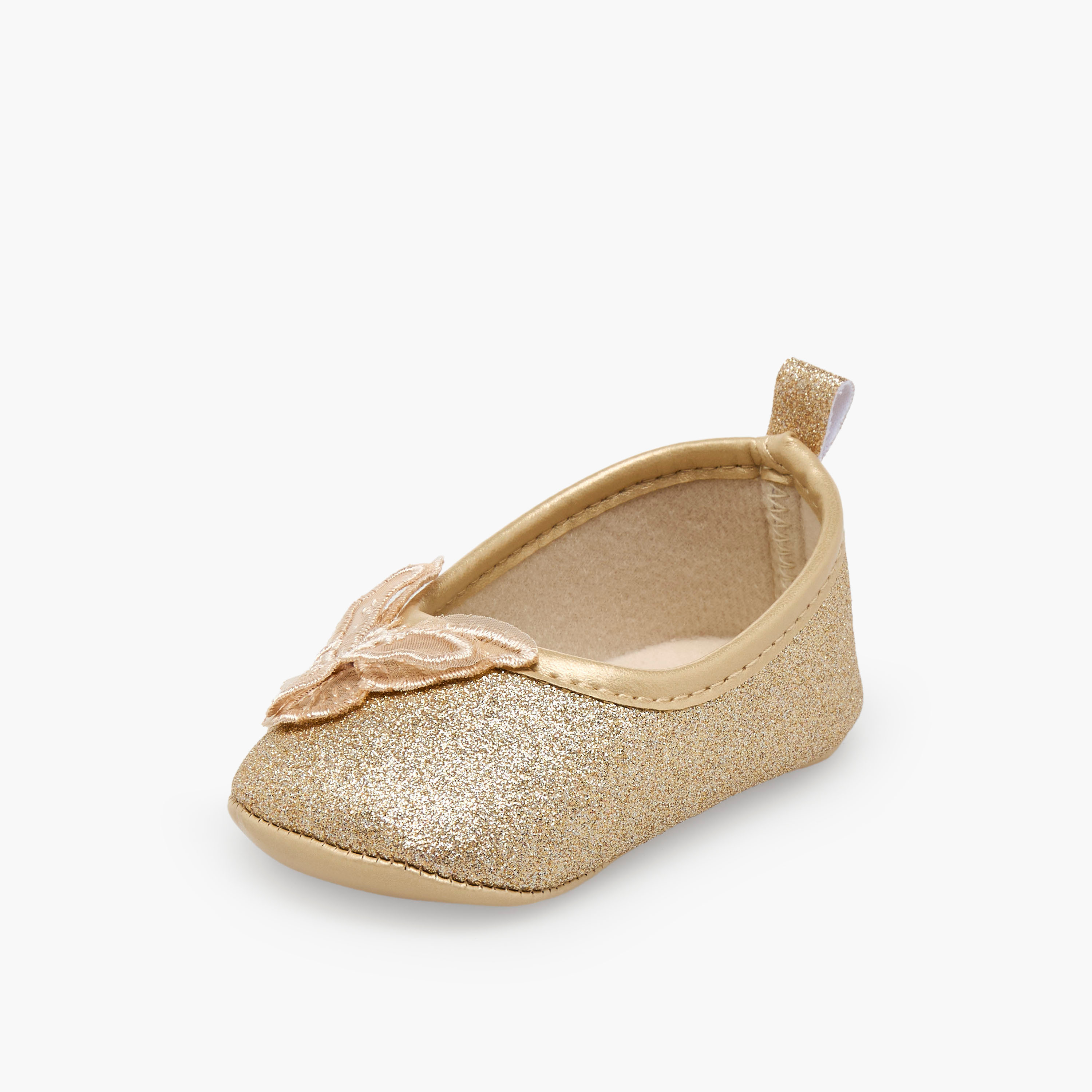 Juniors Booties with Pull Tab, Butterfly Applique-baby-girls-shoes-booties-image-4