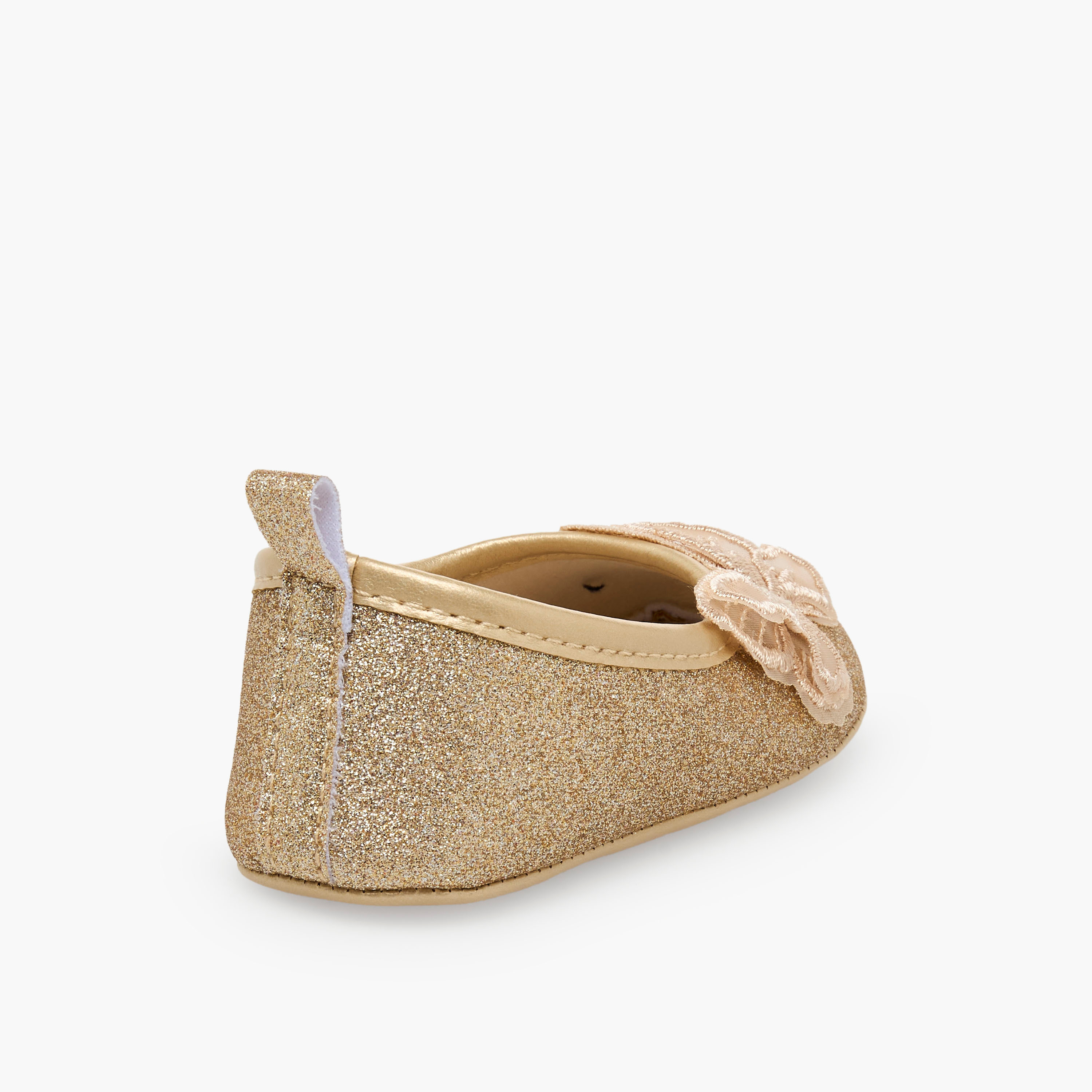 Juniors Booties with Pull Tab, Butterfly Applique-baby-girls-shoes-booties-image-6
