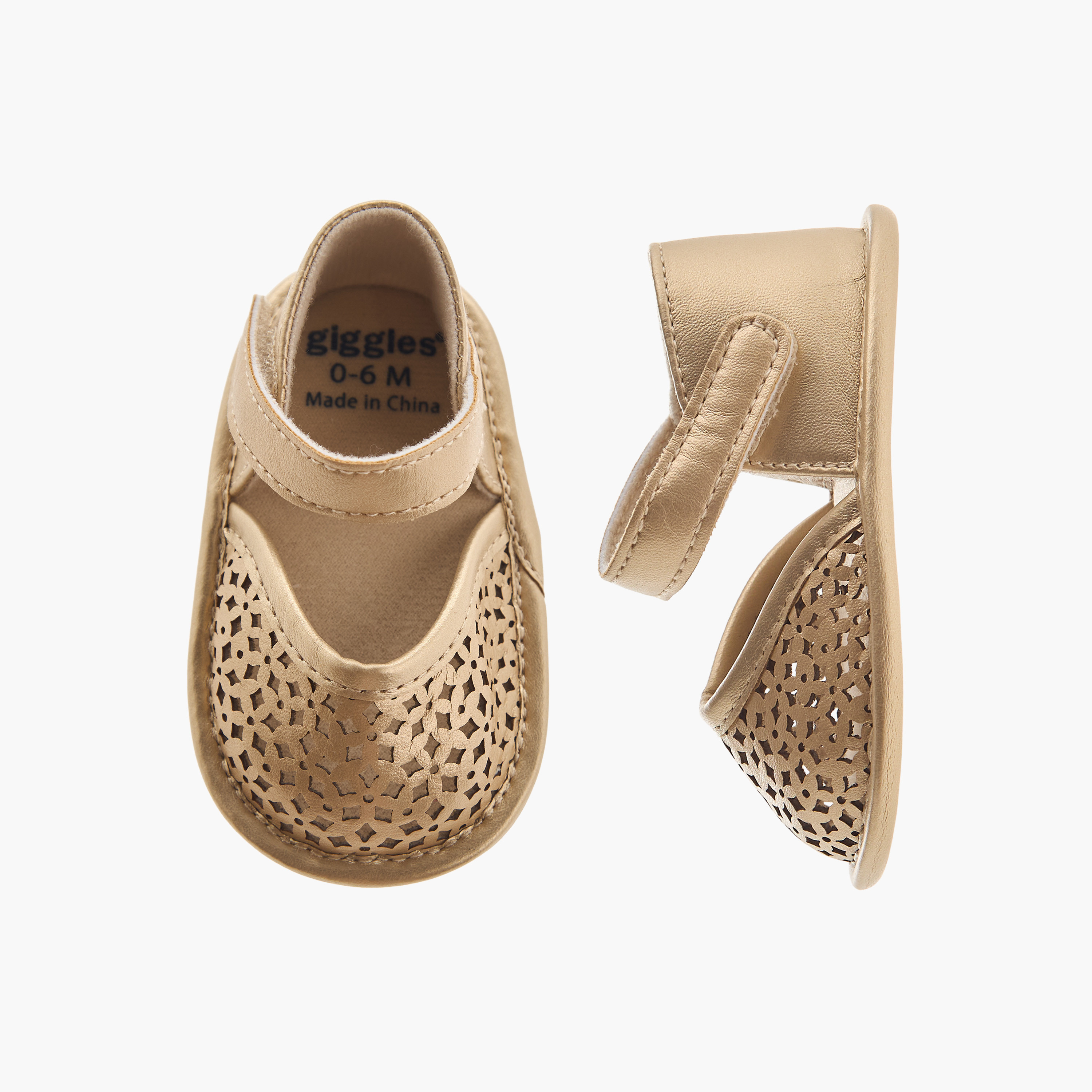 Giggles Sandals with Hook and Loop Closure, Cutout Detail-baby-girls-shoes-sandals-image-1