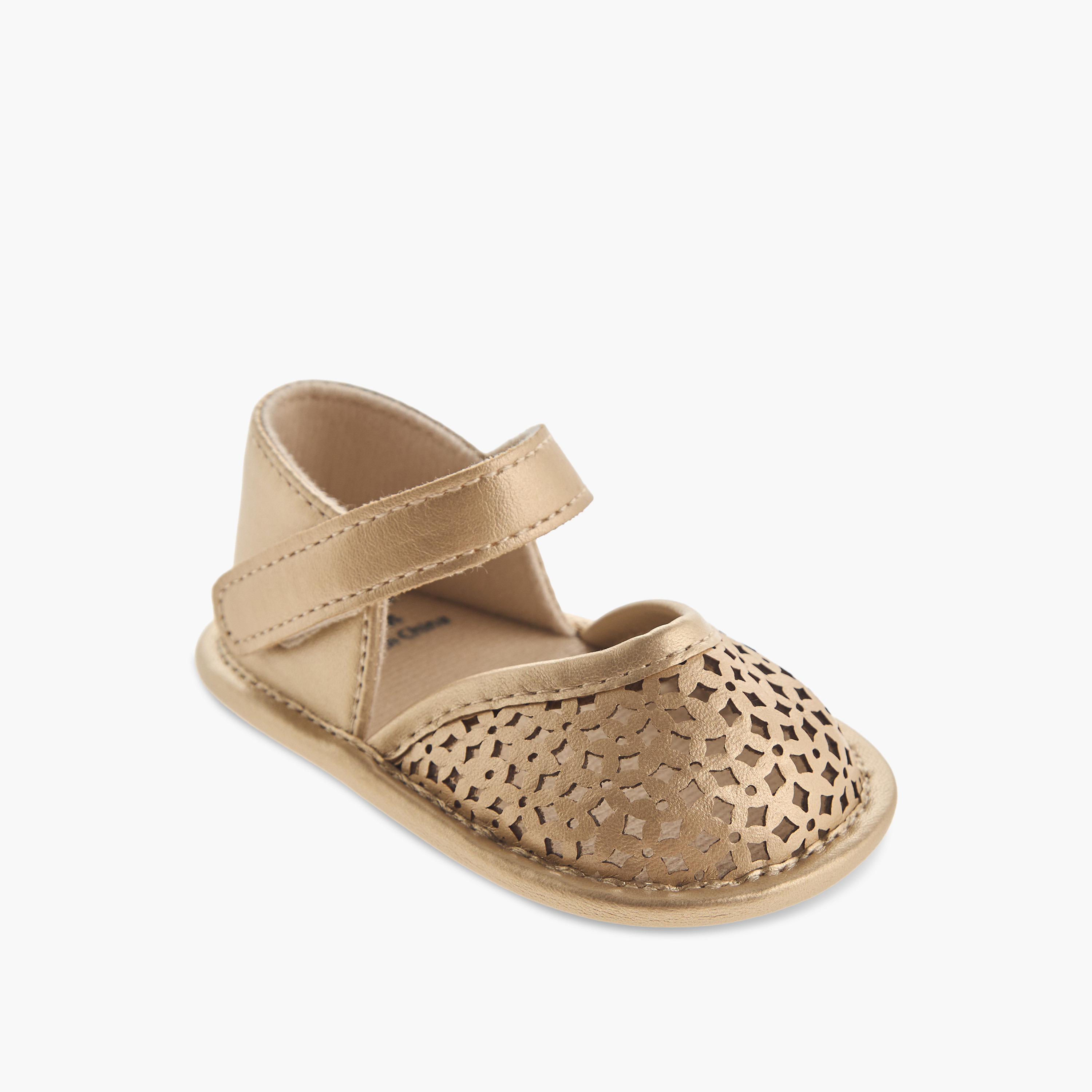 Giggles Sandals with Hook and Loop Closure, Cutout Detail-baby-girls-shoes-sandals-image-2