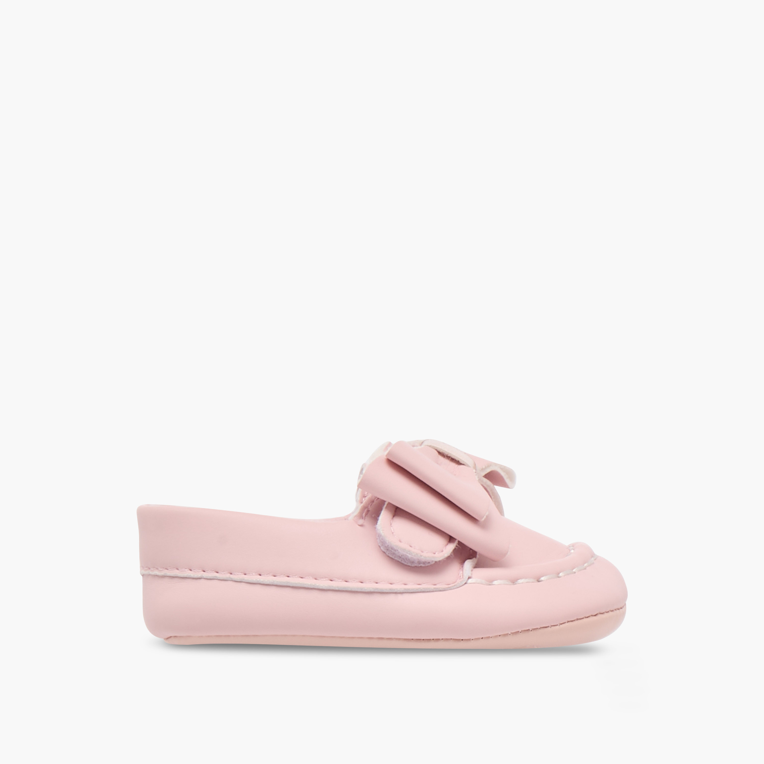 Giggles Bow Accent Slip-On Booties-baby-girls-shoes-closedshoes-image-3