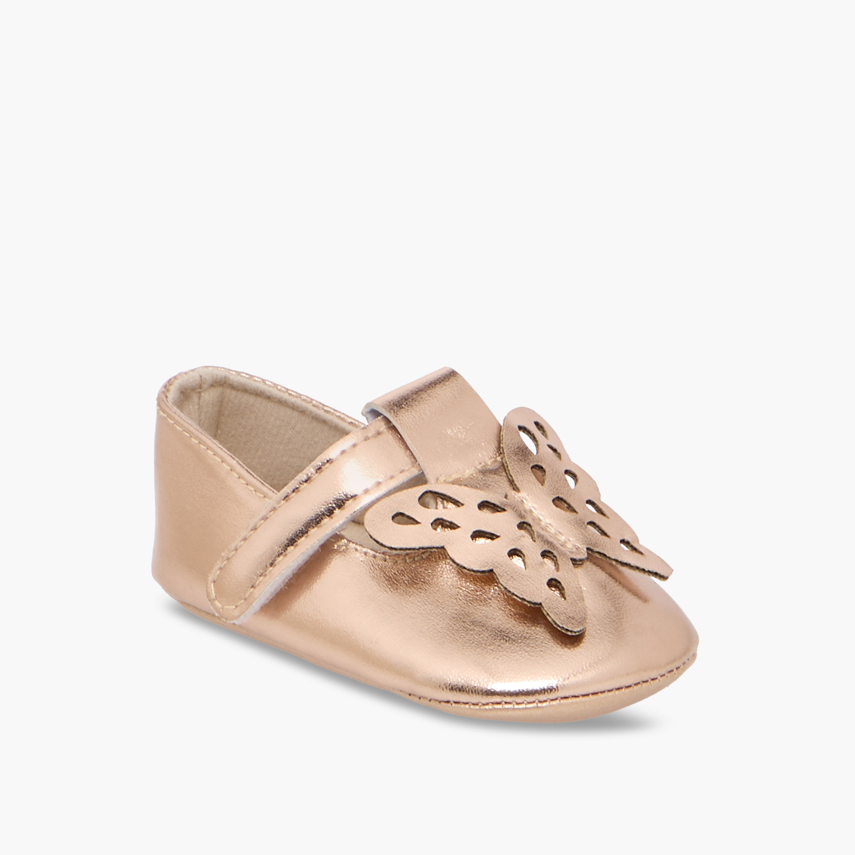 بوت بشريط إغلاق لاصق وزخارف فراشة من جيجلز-baby-girls-shoes-booties-image-4