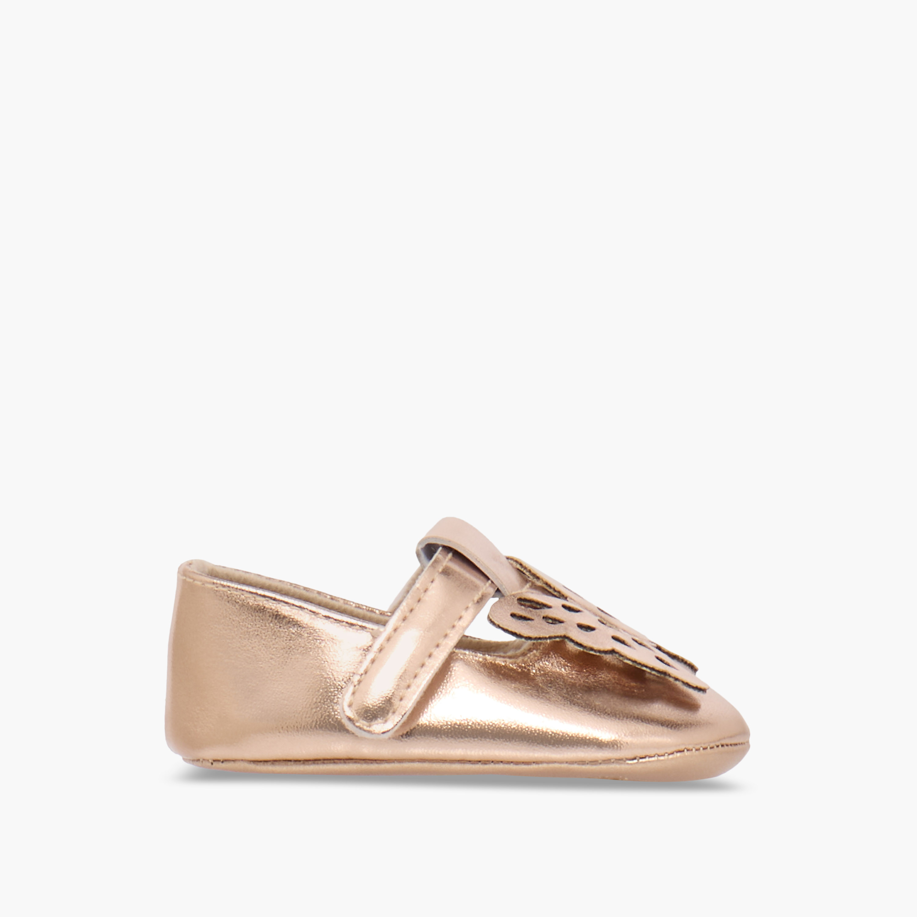 بوت بشريط إغلاق لاصق وزخارف فراشة من جيجلز-baby-girls-shoes-booties-image-3