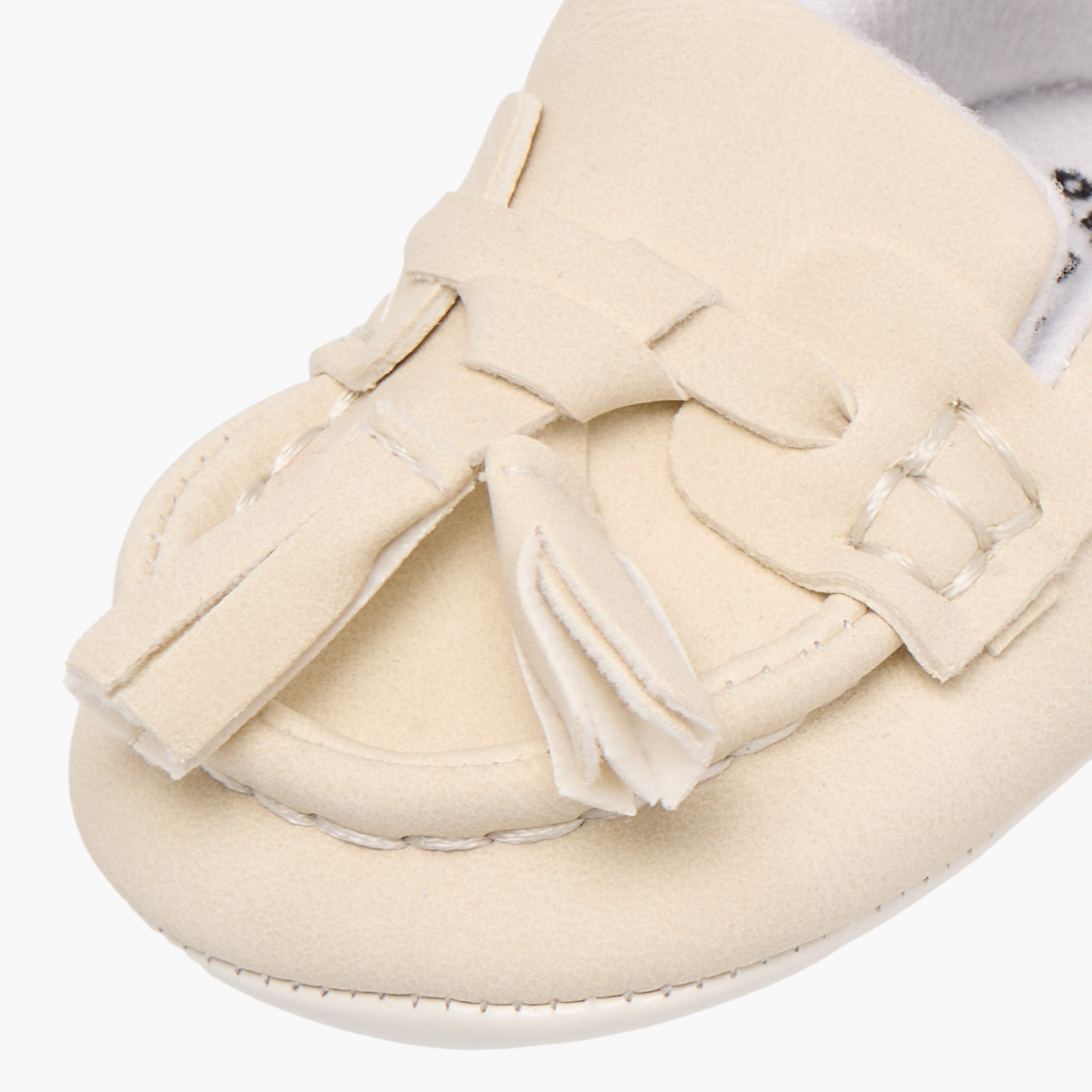 Giggles Solid Slip-On Booties with Tassels-baby-boys-shoes-booties-image-4