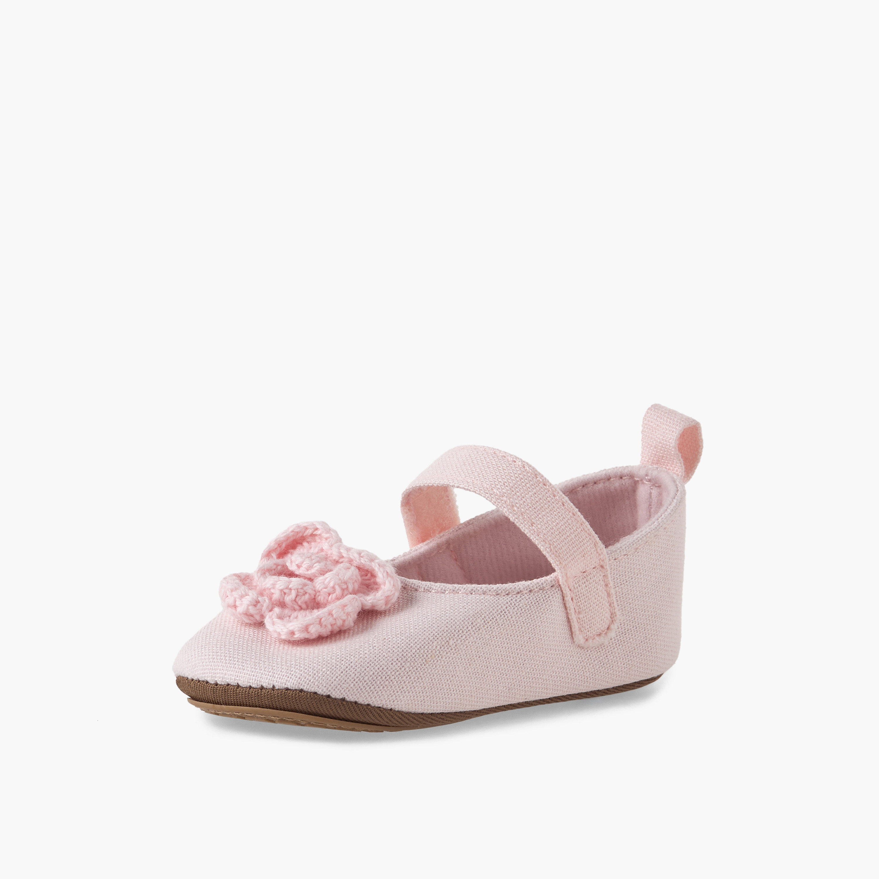 Giggles Booties with Crochet Floral Accent-baby-girls-shoes-booties-image-4