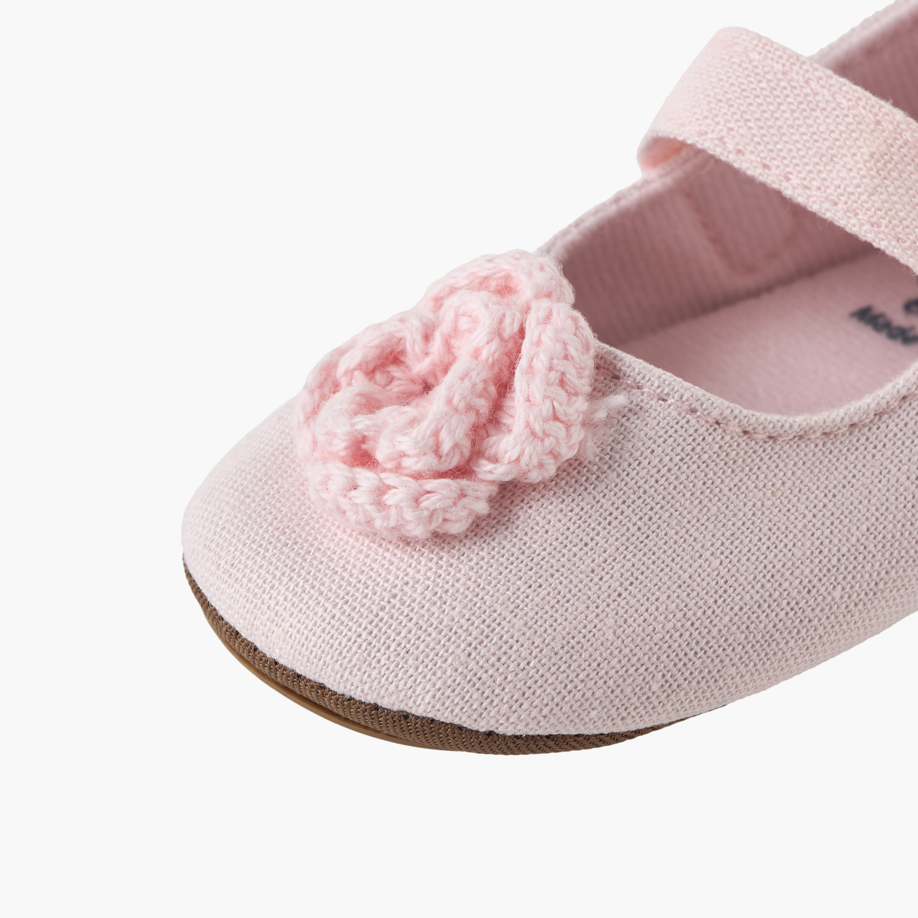 Giggles Booties with Crochet Floral Accent-baby-girls-shoes-booties-image-7