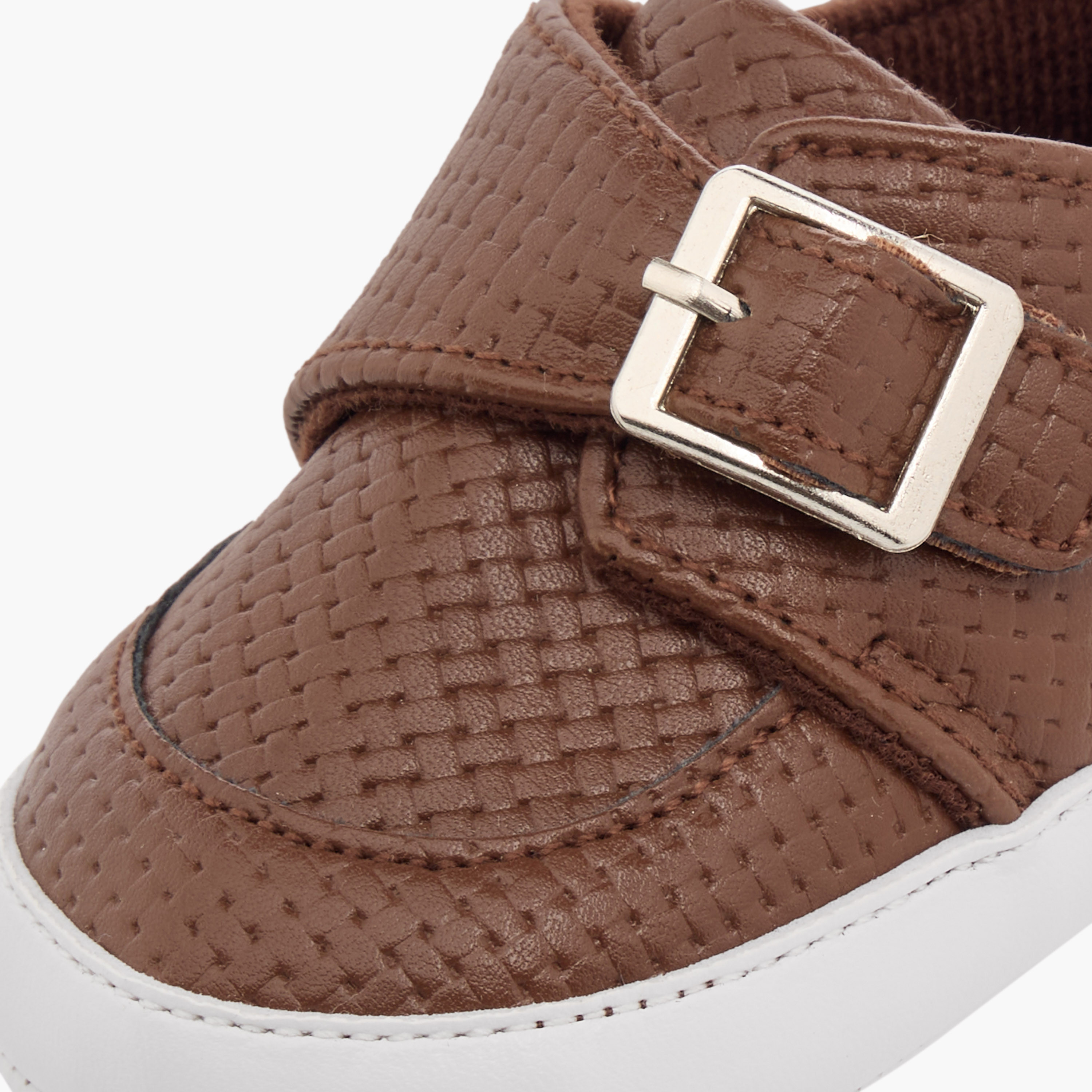 Giggles Buckle Accent Booties with Hook and Loop Closure-baby-boys-shoes-booties-image-4