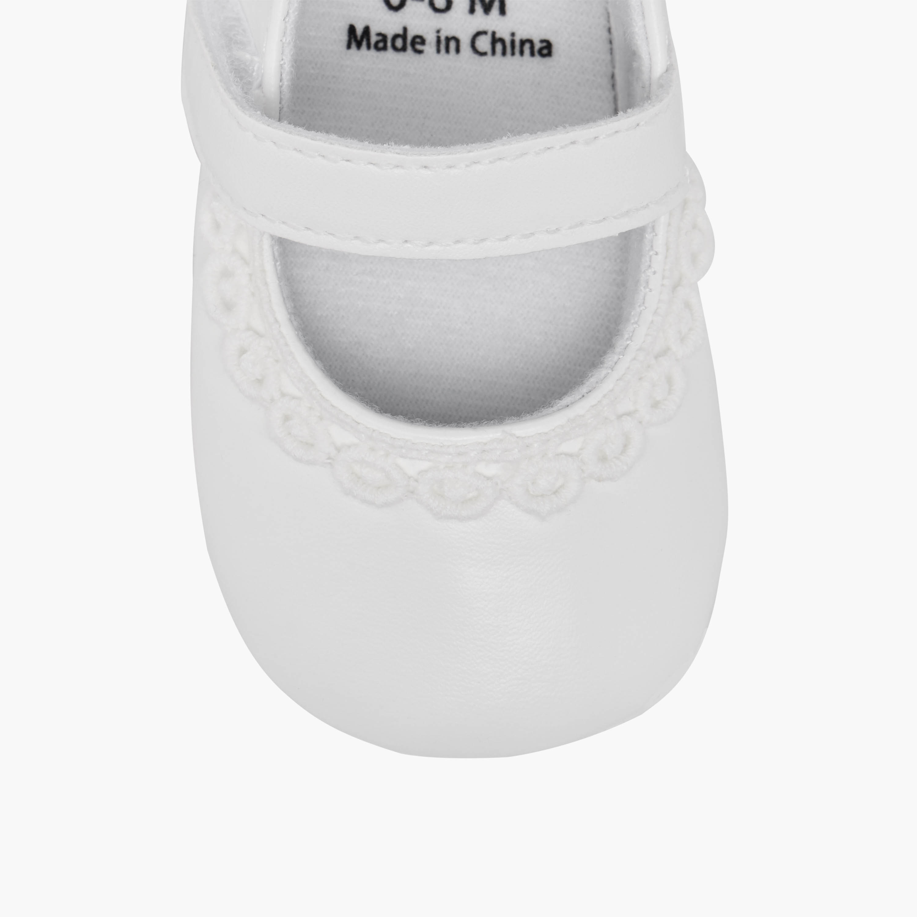 Juniors Lace Trim Booties with Hook and Loop Closure-baby-girls-shoes-booties-image-4