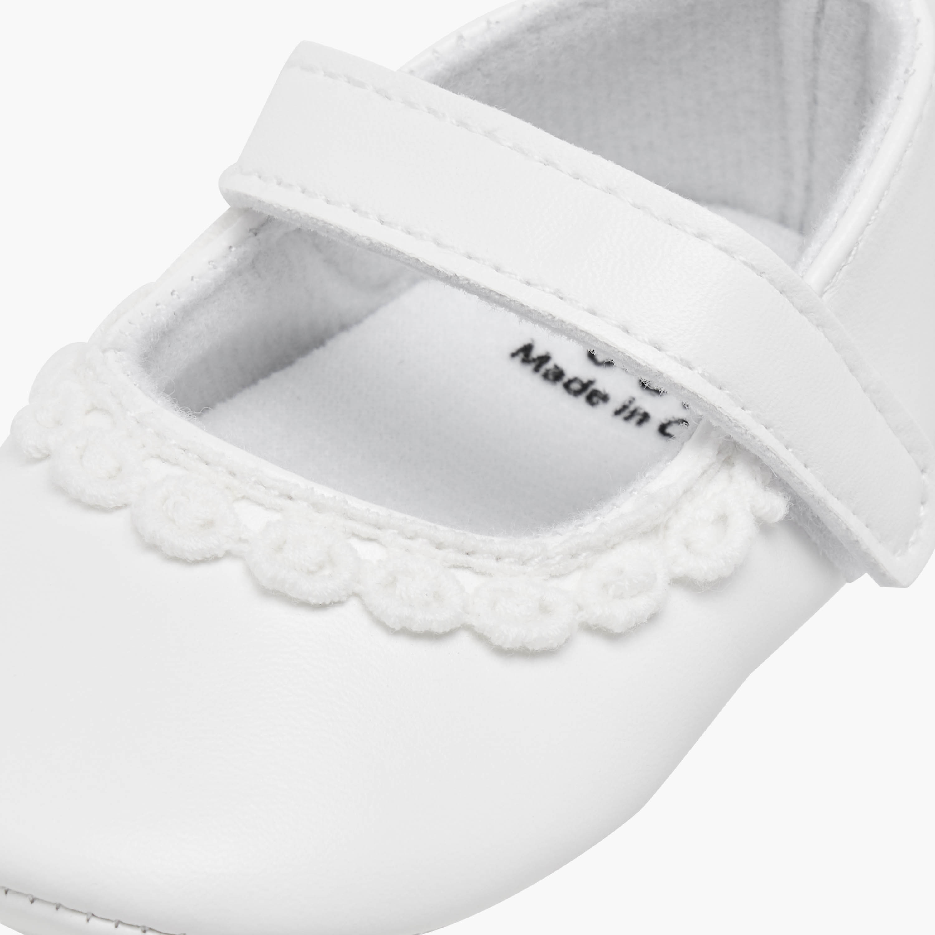 Juniors Lace Trim Booties with Hook and Loop Closure-baby-girls-shoes-booties-image-6