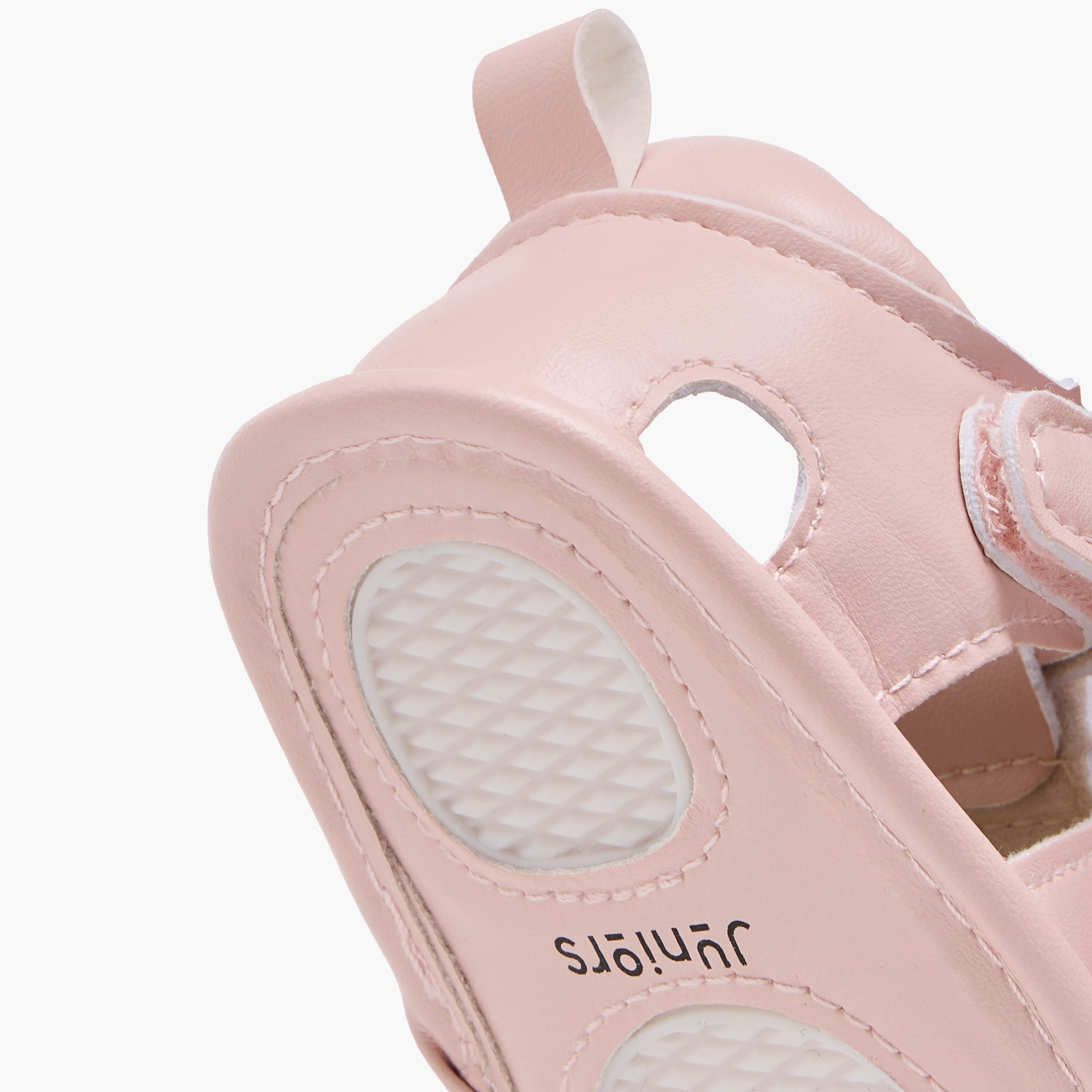 Juniors Floral Accent Booties with Hook and Loop Closure-baby-girls-shoes-sandals-image-4