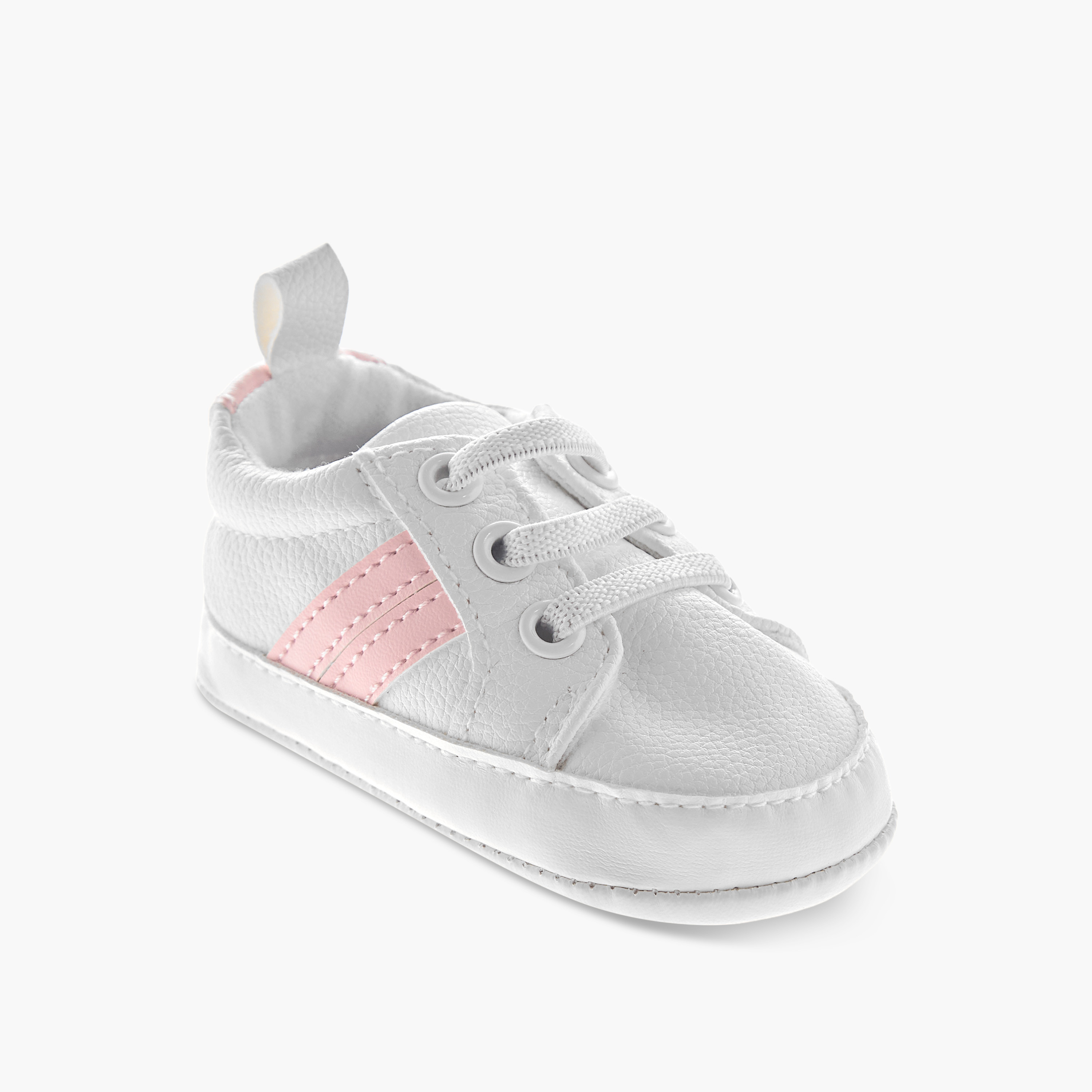 Juniors Shoes with Lace-Up Closure, Panelled Design-baby-girls-shoes-closedshoes-image-2