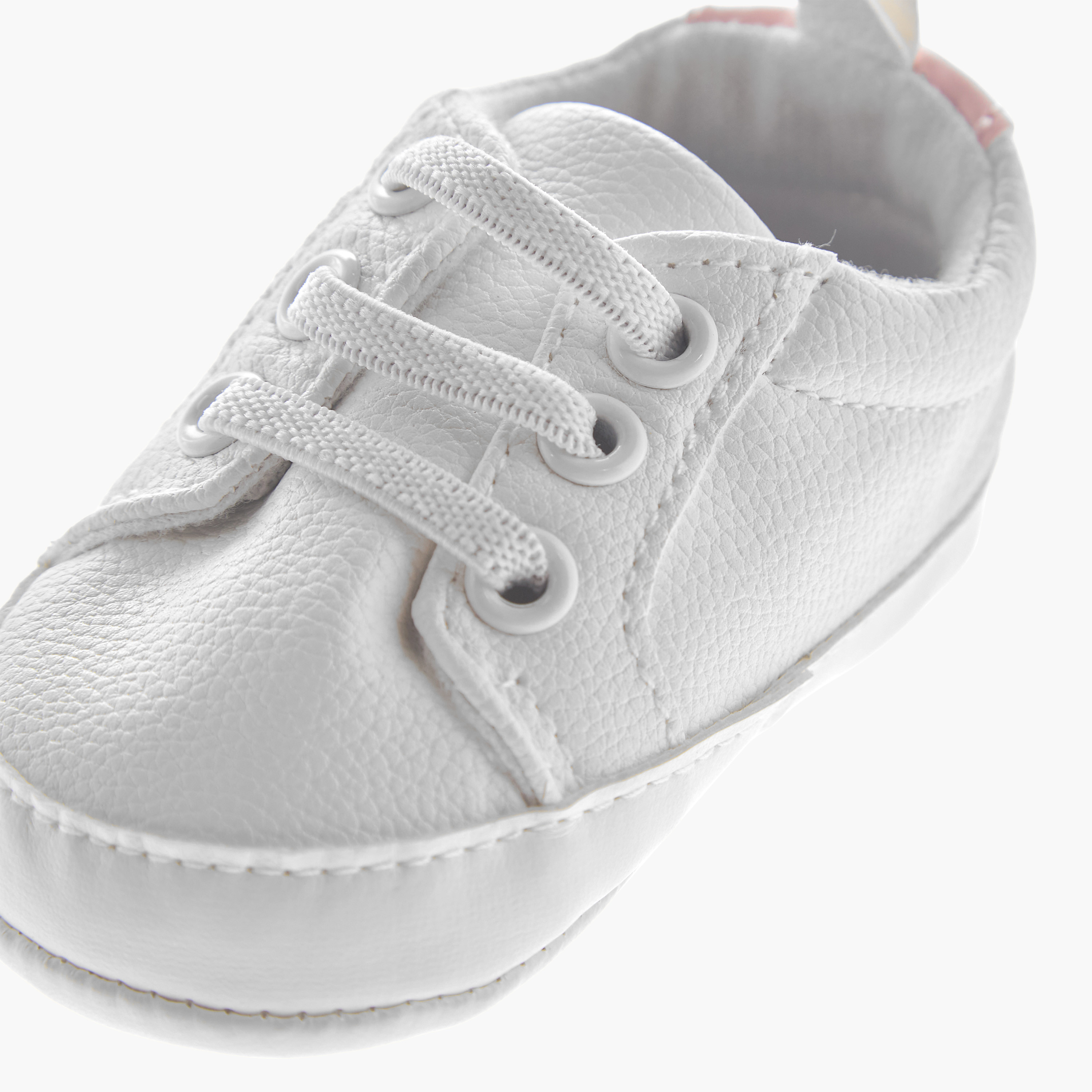 Juniors Shoes with Lace-Up Closure, Panelled Design-baby-girls-shoes-closedshoes-image-4