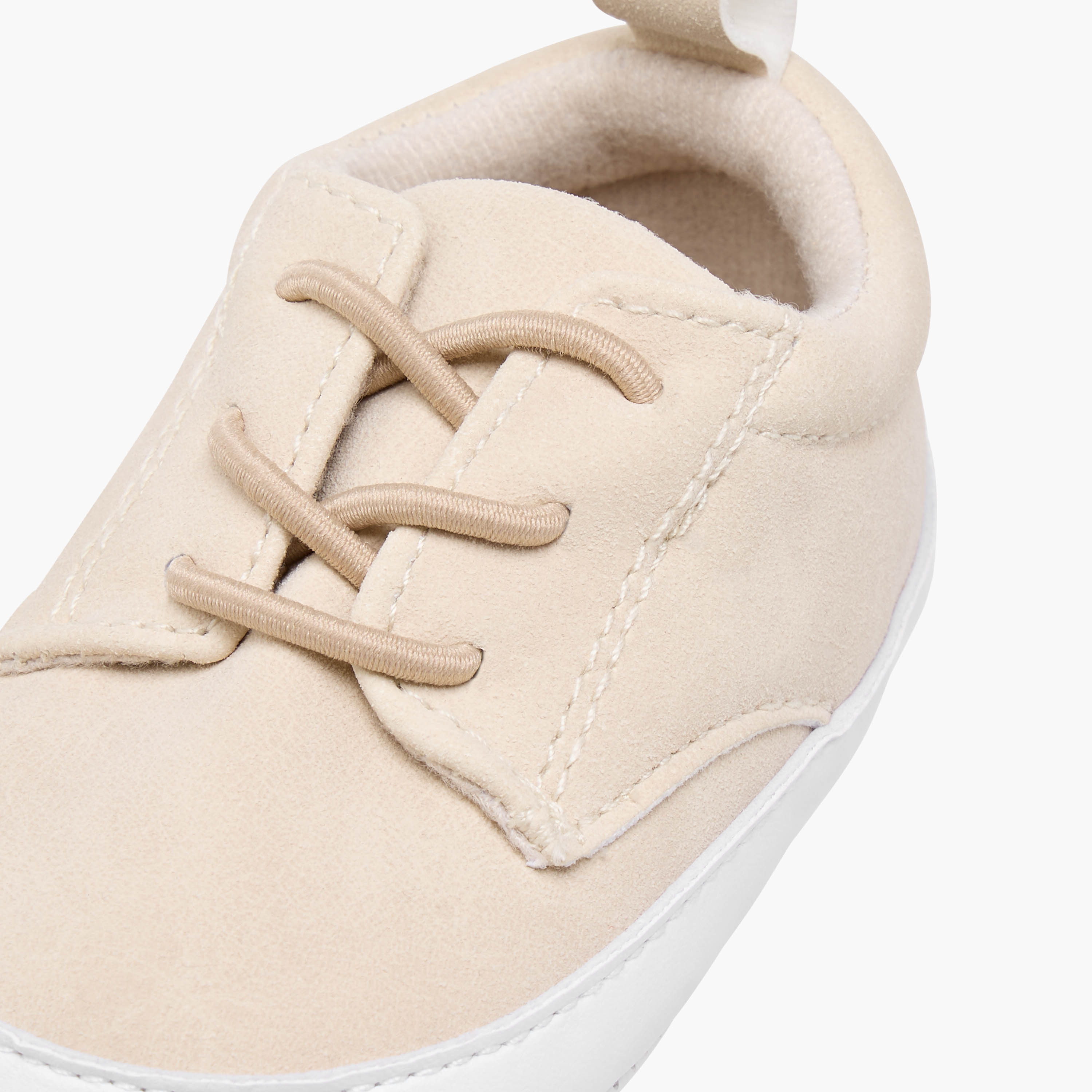 Juniors Solid Lace-Up Booties with Pull Tabs-baby-boys-shoes-closedshoes-image-5