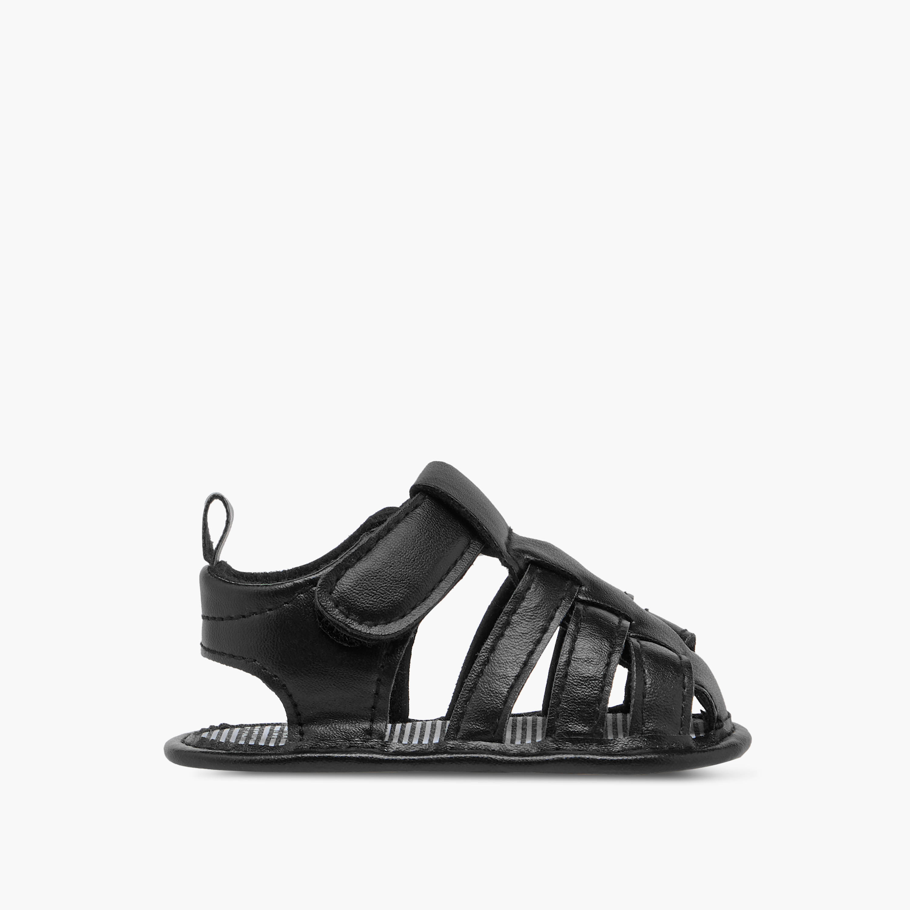 Juniors Solid Booties with Hook and Loop Closure-baby-boys-shoes-sandals-image-3