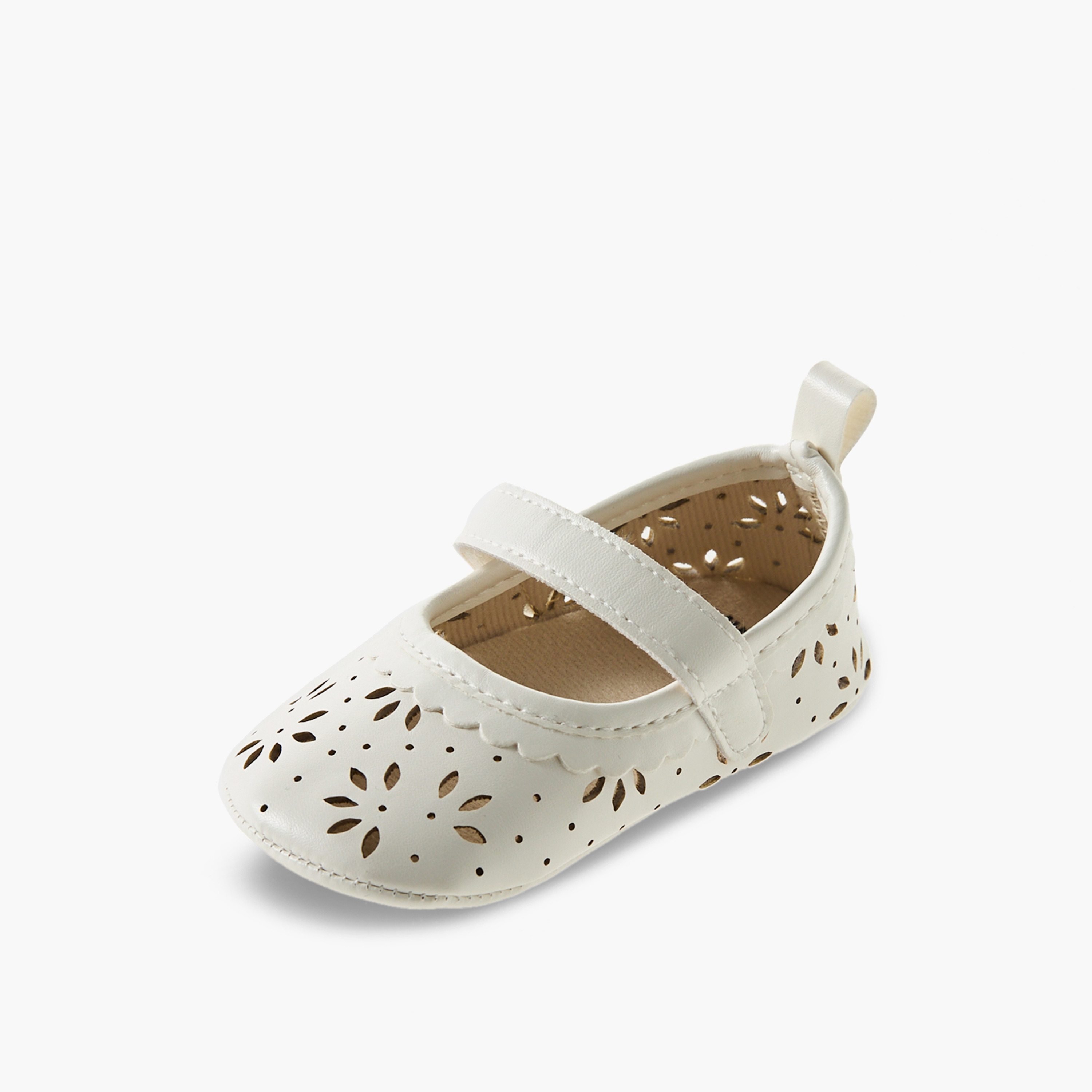 بوت بتصميم مثقب وشريط إغلاق من جونيورز-baby-girls-shoes-booties-image-4