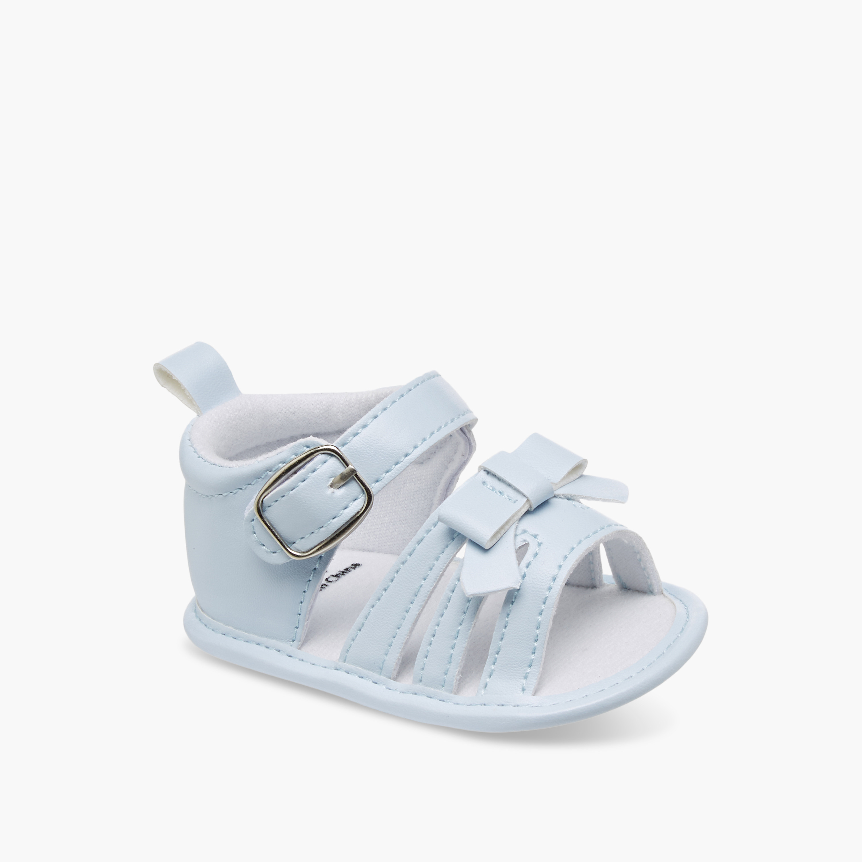 Juniors Bow Detail Booties with Buckle Closure-baby-girls-shoes-closedshoes-image-2