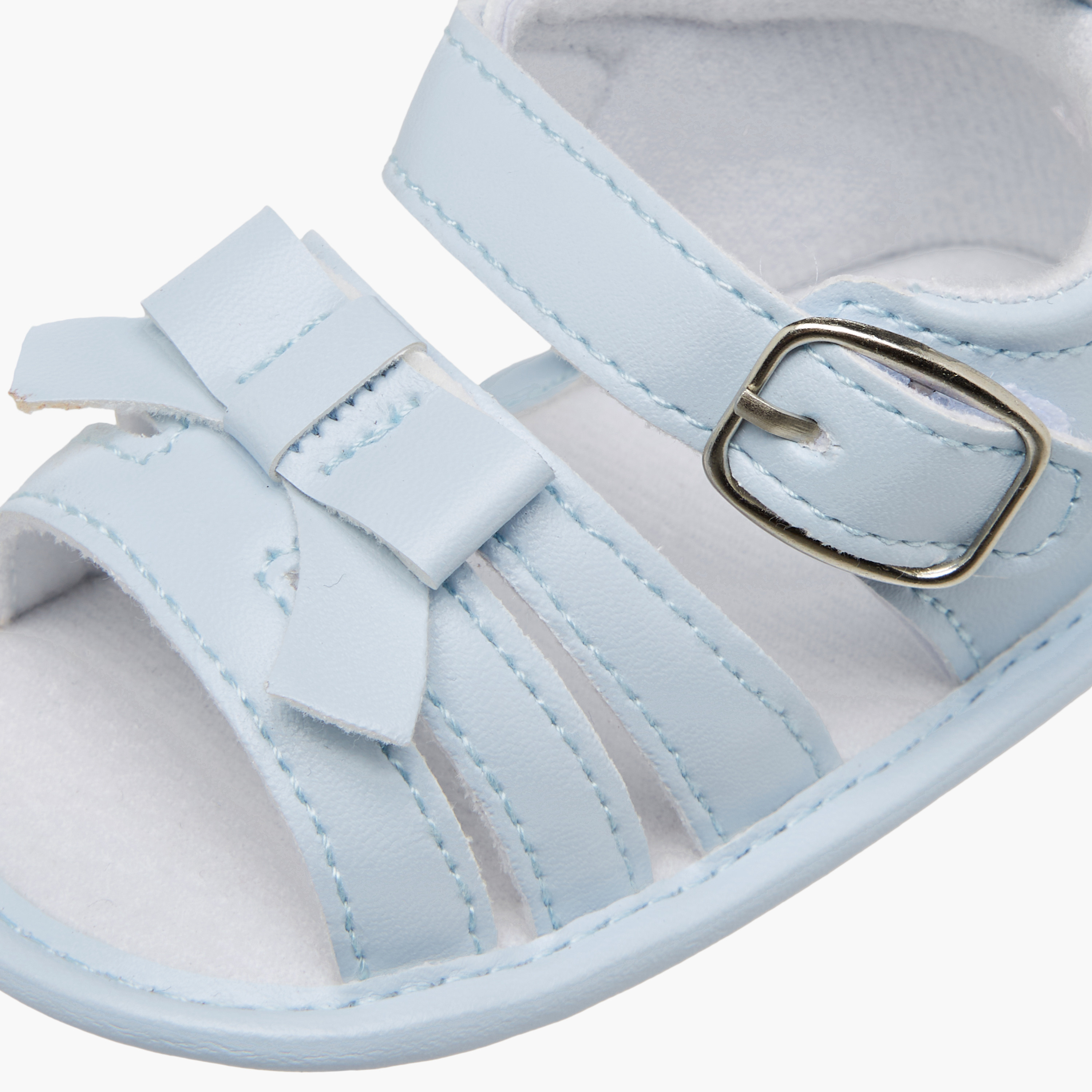 Juniors Bow Detail Booties with Buckle Closure-baby-girls-shoes-closedshoes-image-4