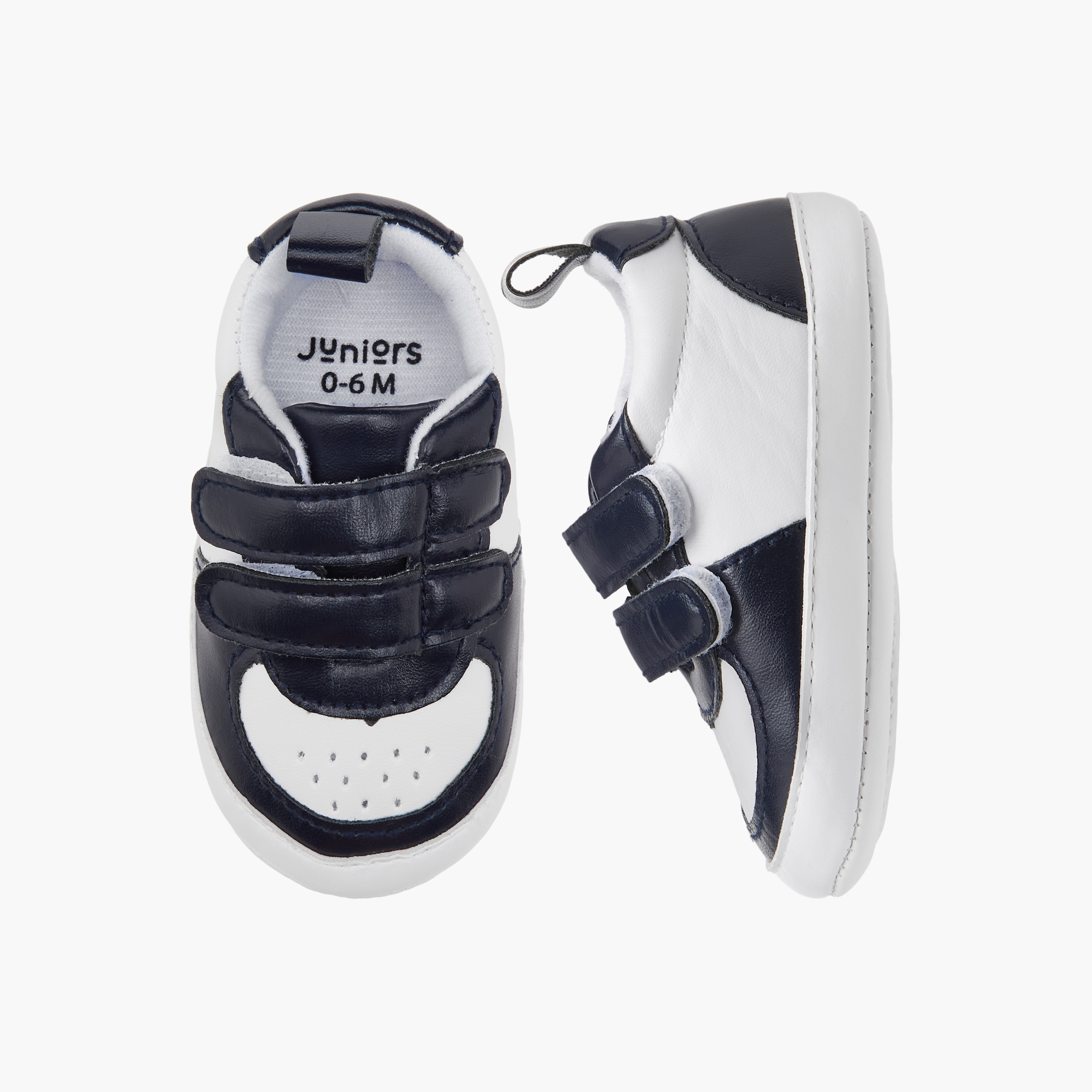 Juniors Panelled Booties with Hook and Loop Closure-baby-boys-shoes-closedshoes-image-1